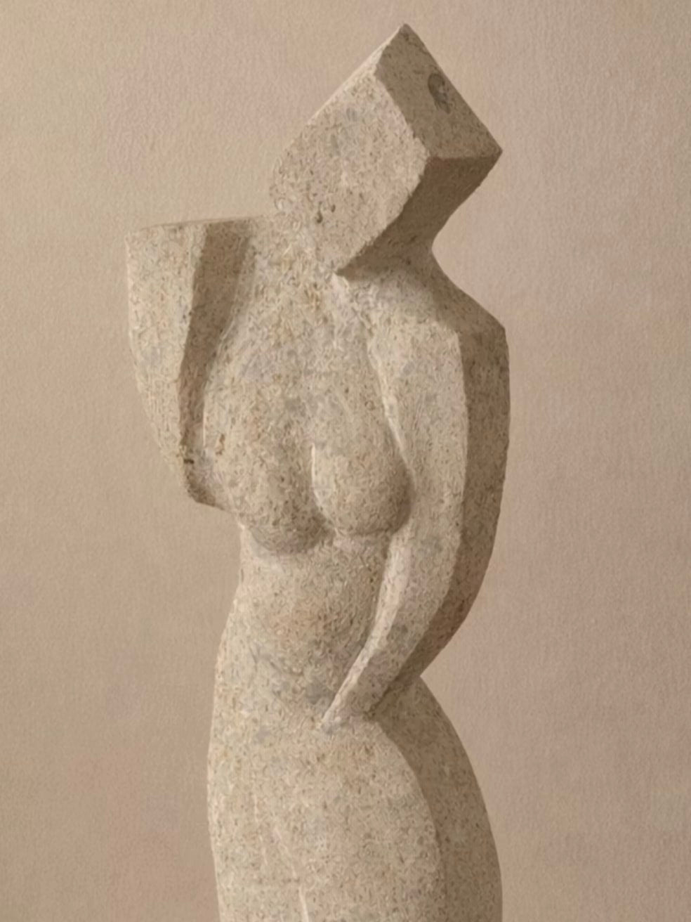 Cubist Silhouette — close-up of textured stone surface