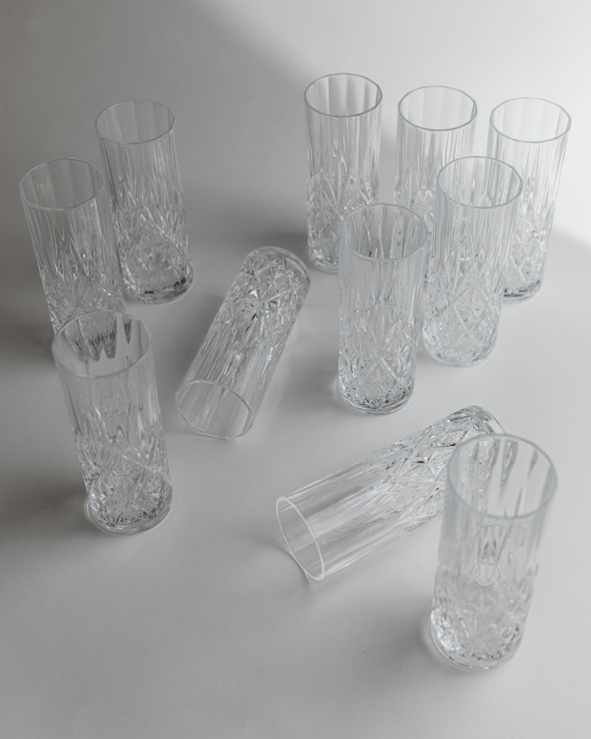 Ensemble de verres en cristal de 11, Italie années 1970