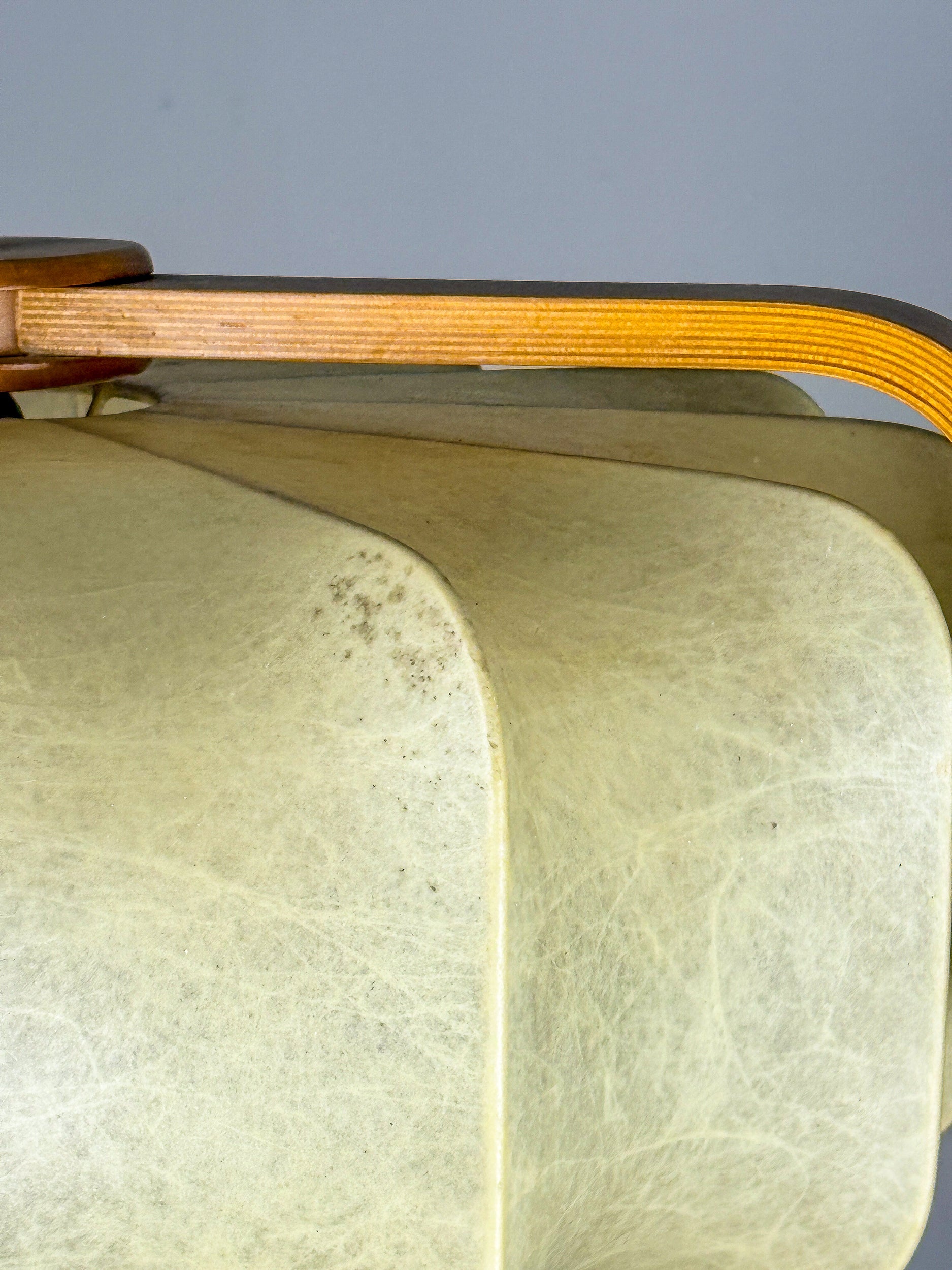 Mid-Century Cocoon Pendant Lamp, Resin & Pine Wood, Italy, 1960s — in context