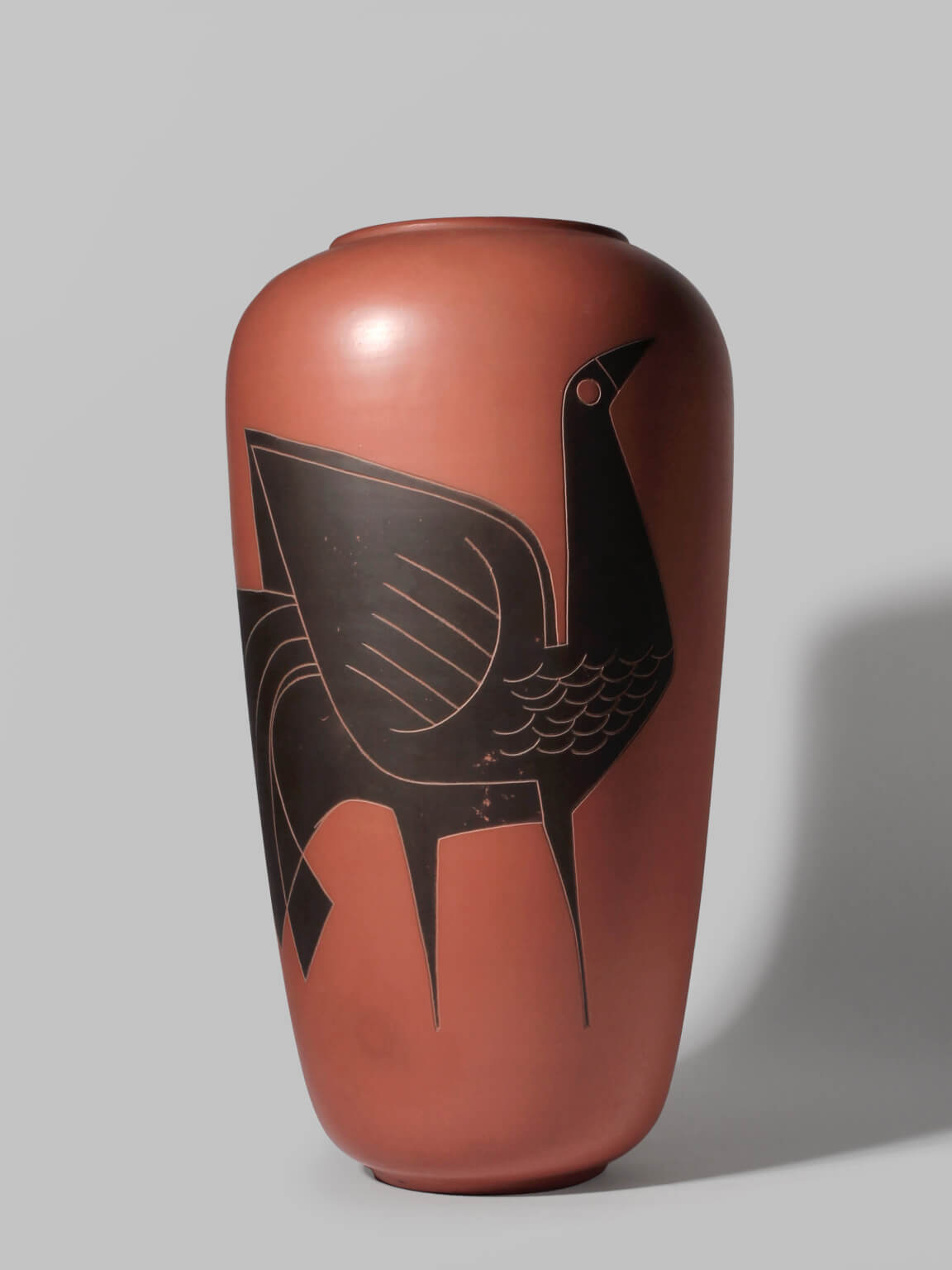 Joep Thissen Large Sgraffito Terracotta Ceramic Vase For Loré by Vintage Stories | The Oblist