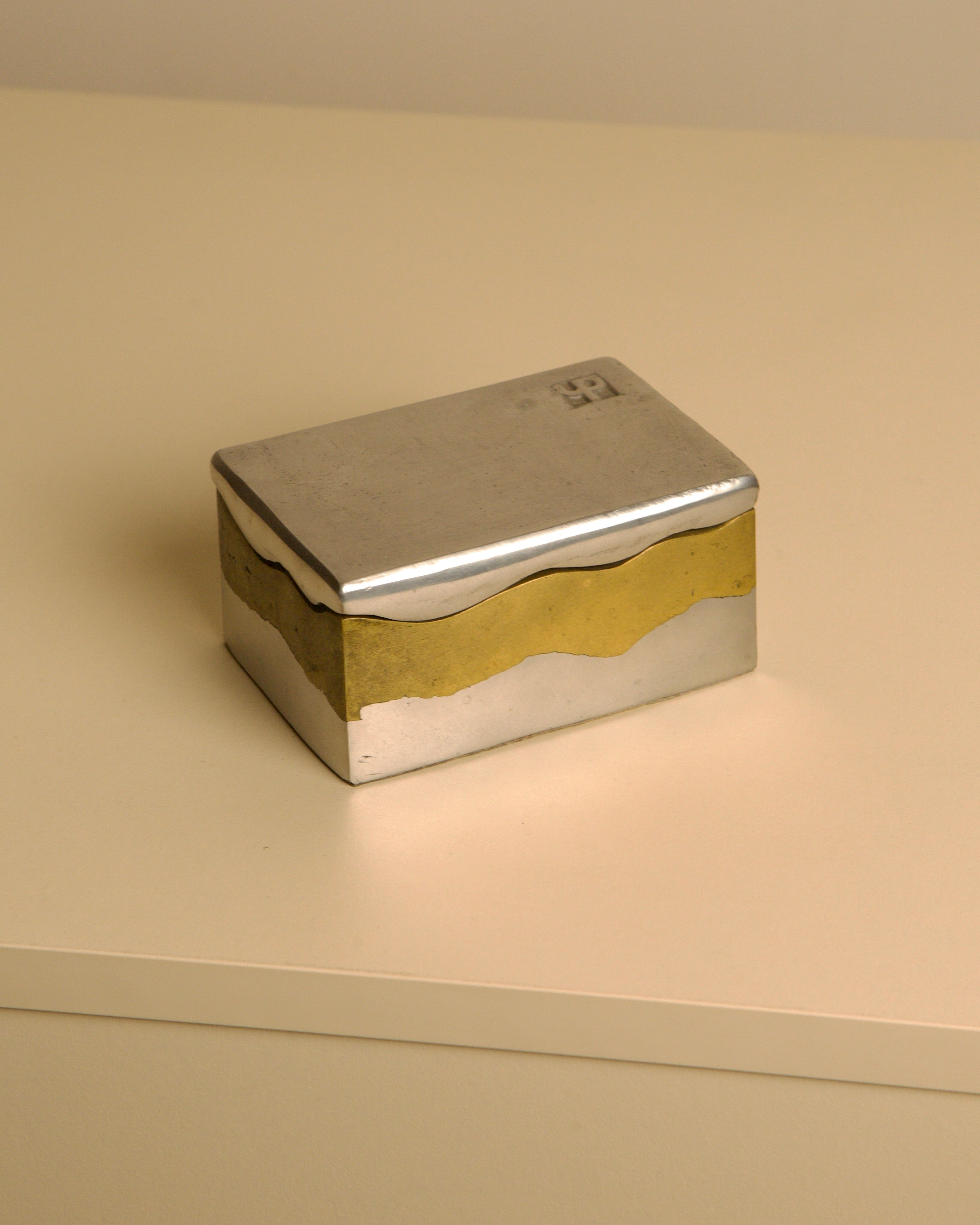 Brutalist metal and brass box by David Marshall, 1970s | The Oblist — handcrafted, vintage design