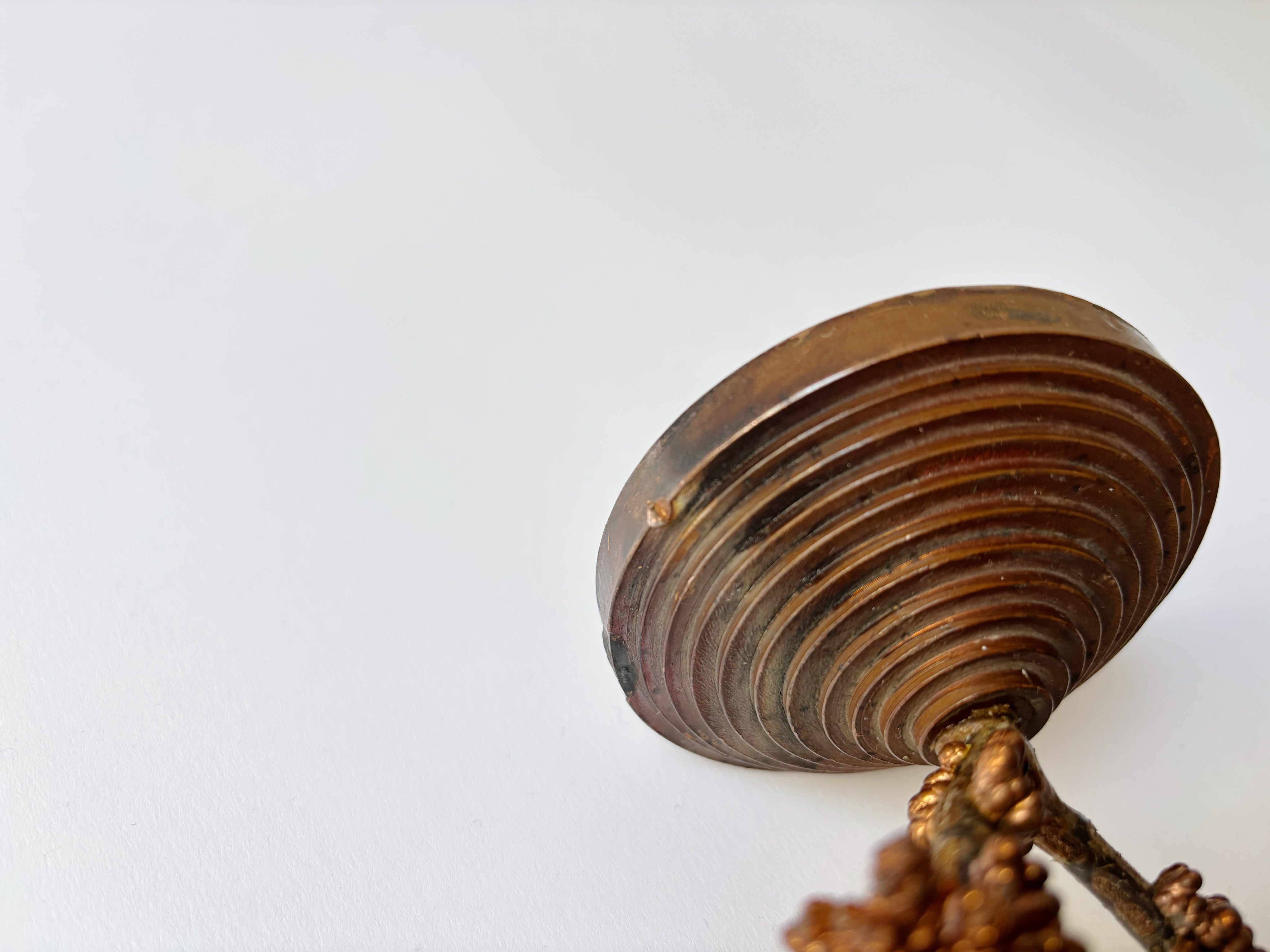 Metal Coral Form Candlestick, Brutalist Folk Art Poland — additional view
