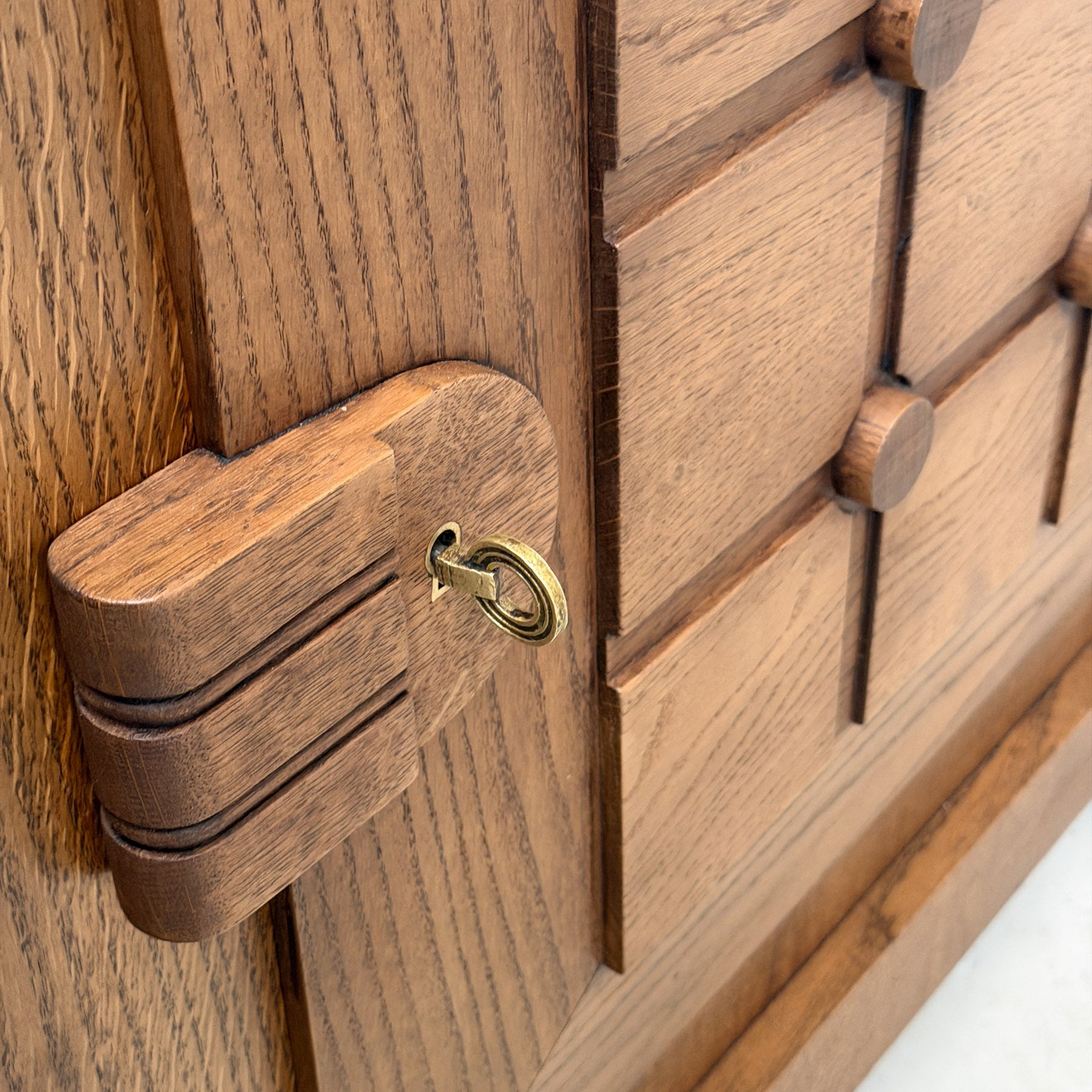Sideboard La Gentilhommière for Charles Dudouyt French Oak 1940s — lifestyle setting