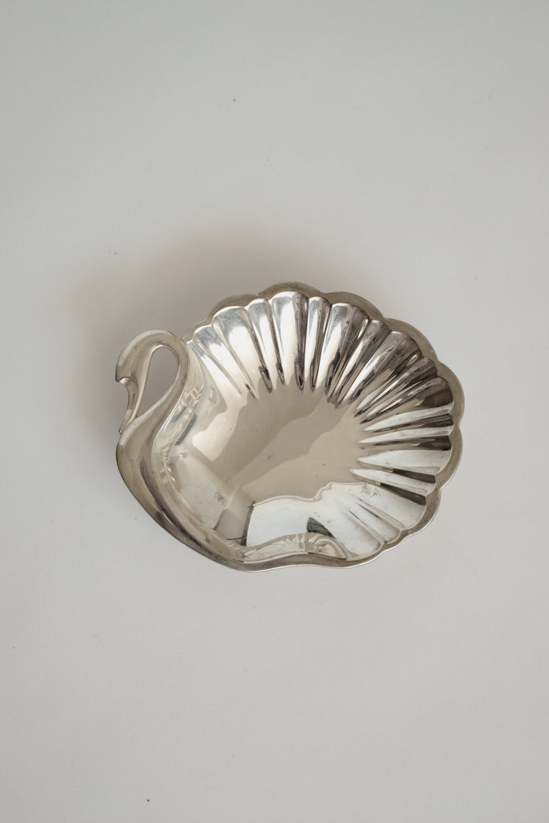 Vintage Silver-Plated Swan Shell Dish by septembre studios | The Oblist