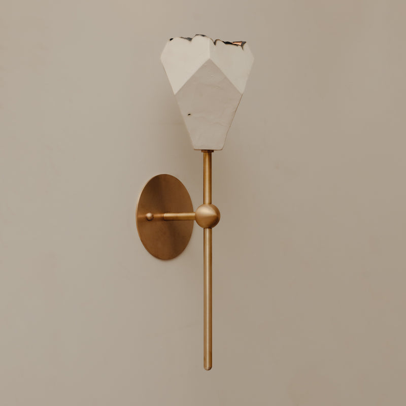 Relic Torch Sconce by JS/WRKSHP | The Oblist — handcrafted brass and ceramic