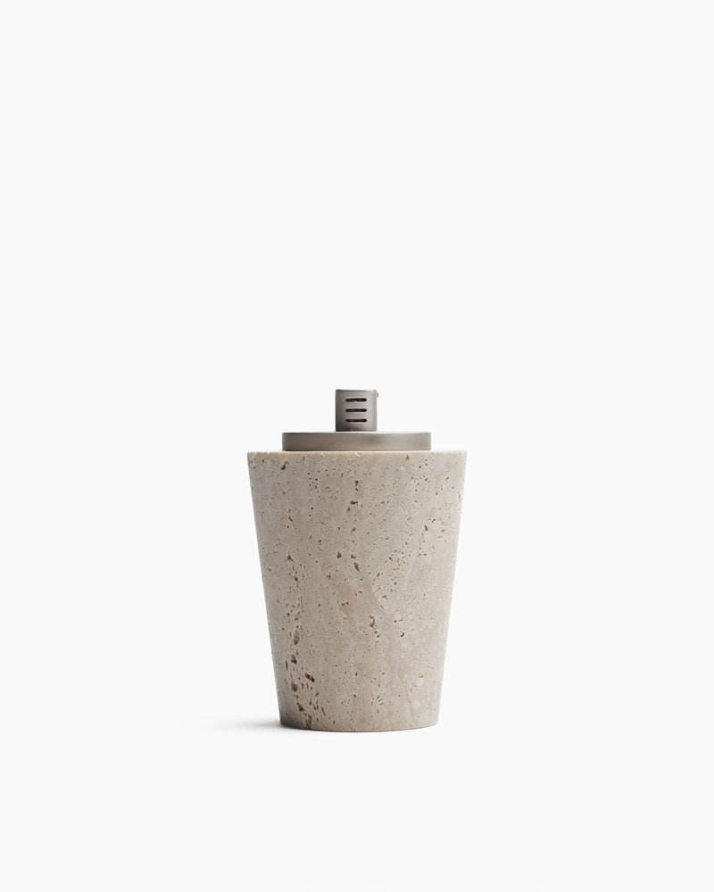 Metal and Stone Travertine - Table Lighter by JCL | The Oblist