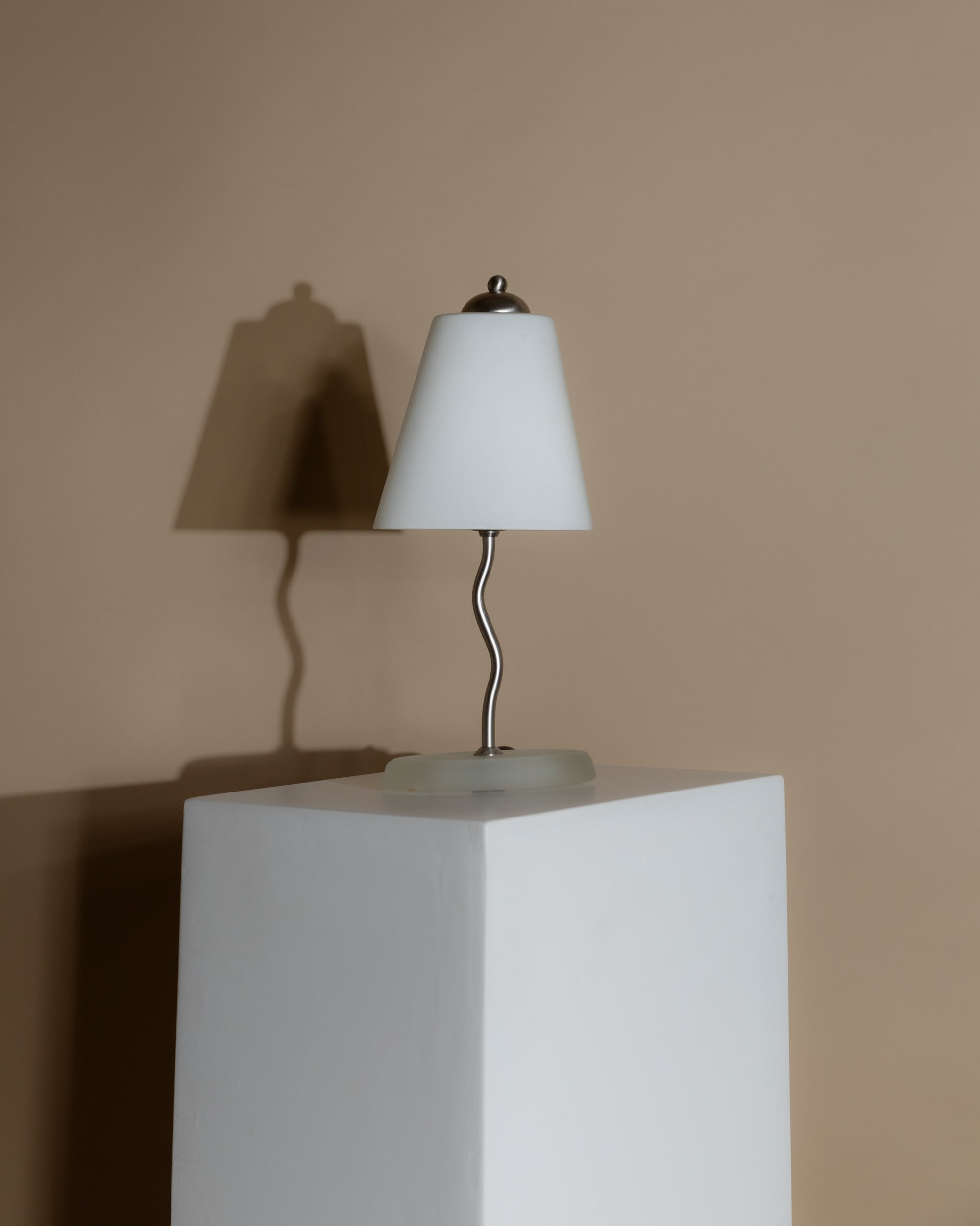 Glass Table Lamp 1980s