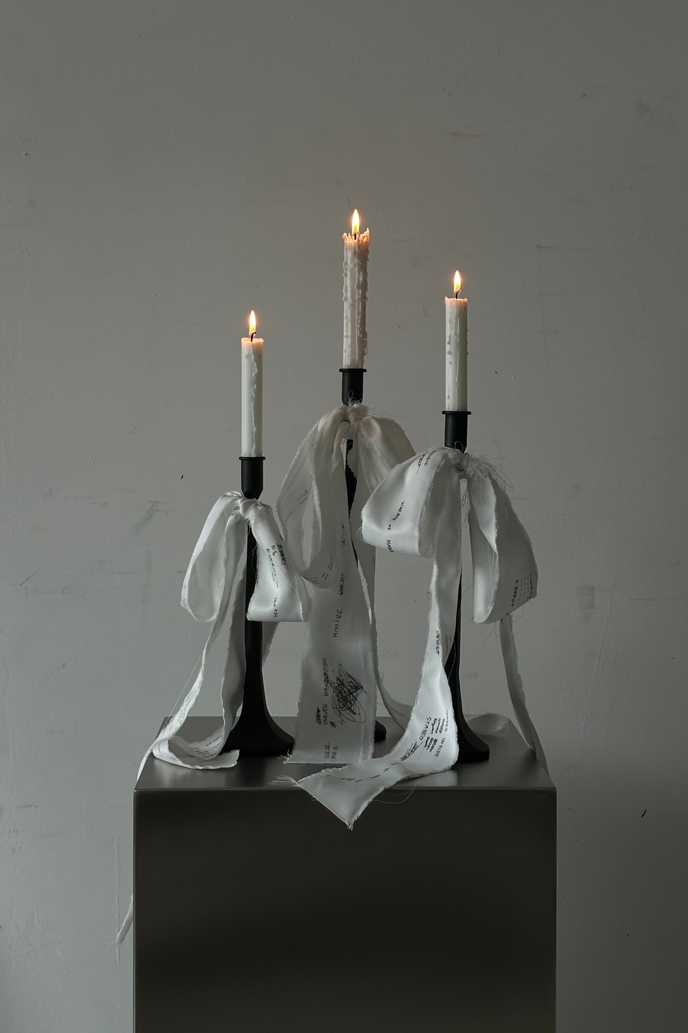 'UNFINISHED' Candleholder — side angle