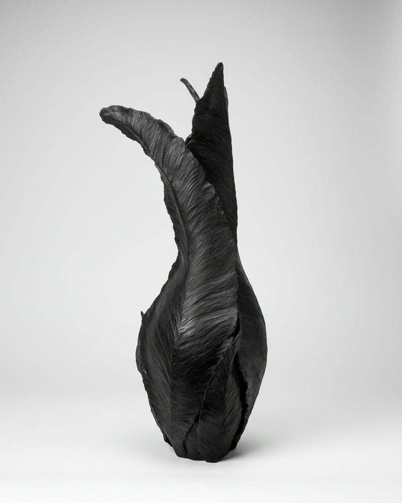 Contemporary Sculpture in Ceramic - MidNight Garden Collection - No 121 by Beverly Morrison - Sculptor