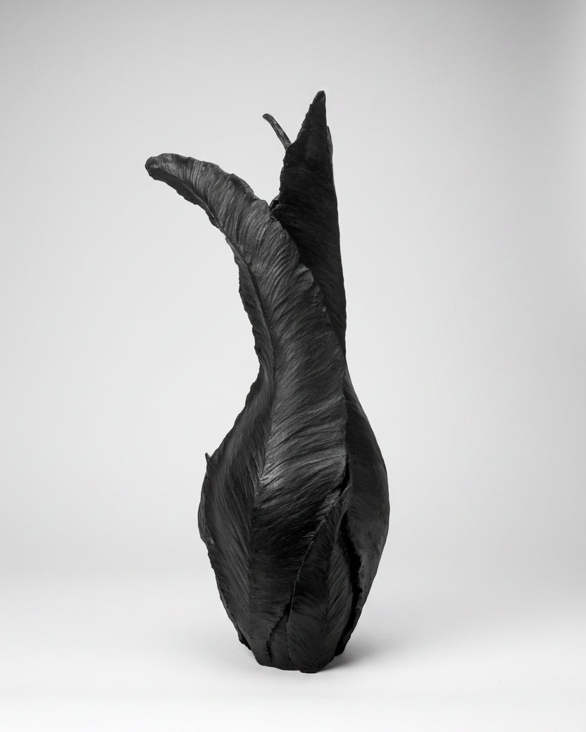 Contemporary Sculpture in Ceramic - MidNight Garden Collection - No 121 by Beverly Morrison - Sculptor