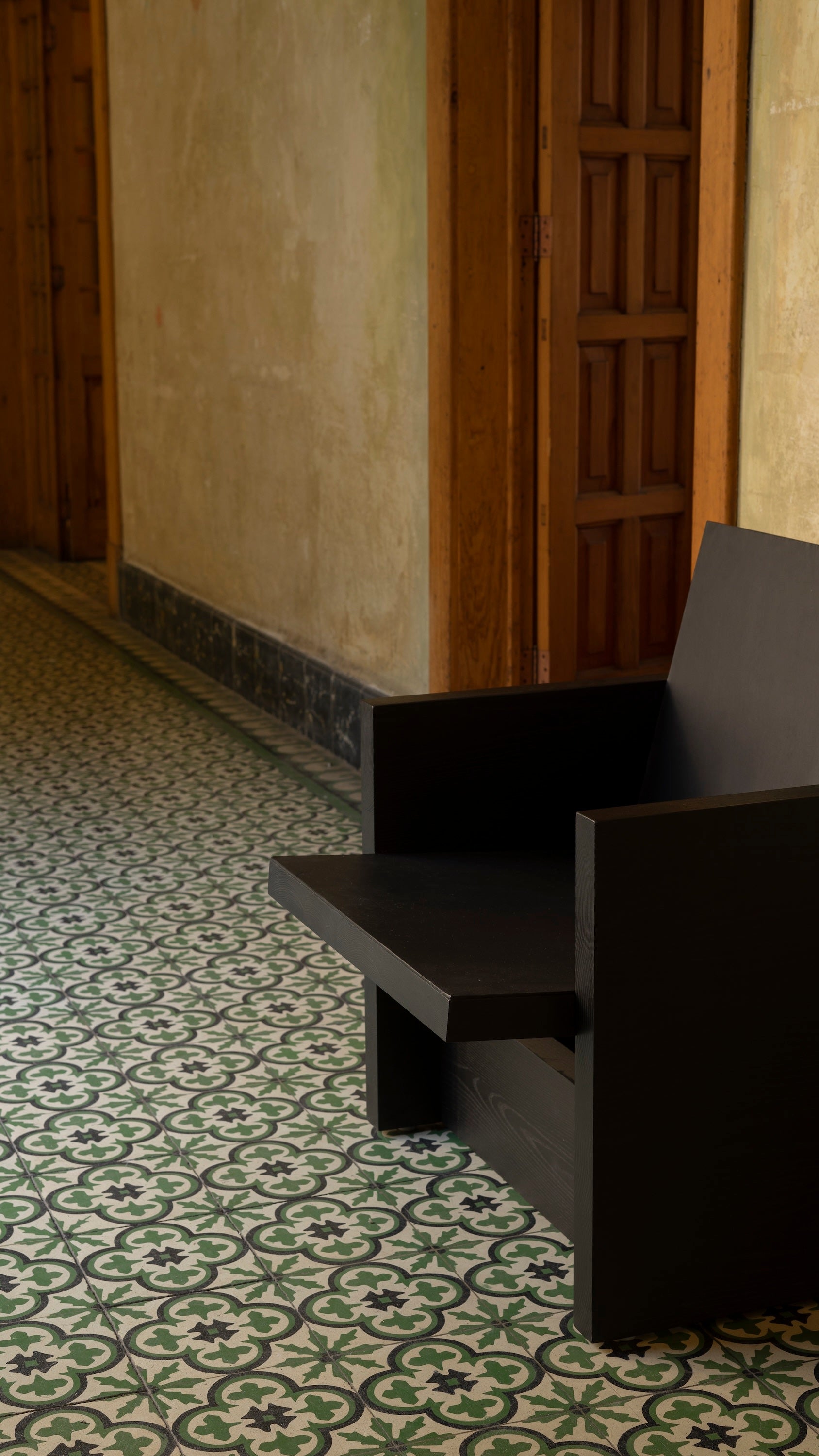 'Clavijero' Lounge Chair | Black Oak — side angle