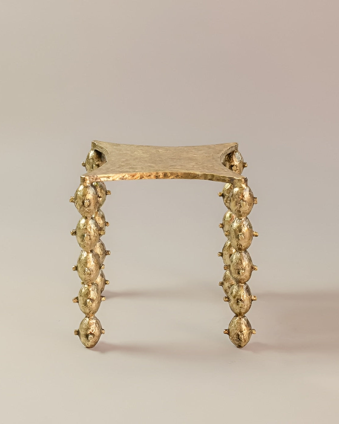 Cast Bronze Table - KABIKI Limited Edition by Daniel Couttolenc, Polished Finish — detail view