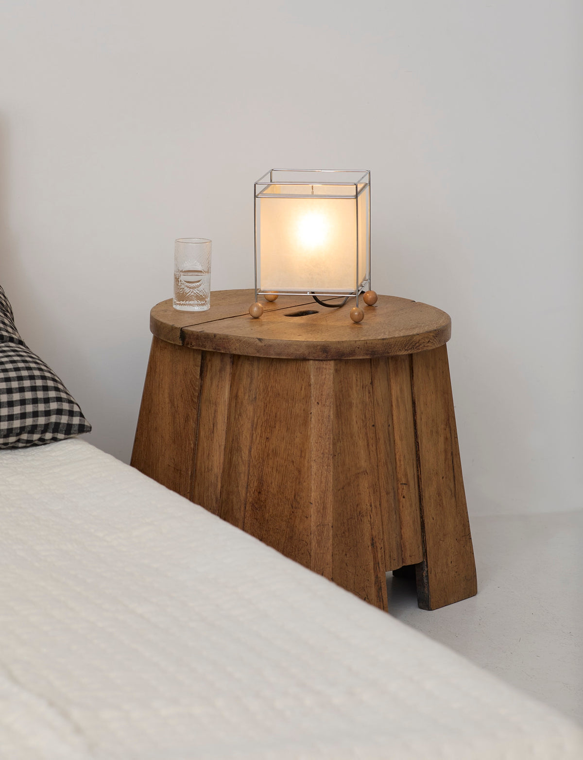 French 1930-40s side table in solid oak by DIG IN JAPAN | The Oblist
