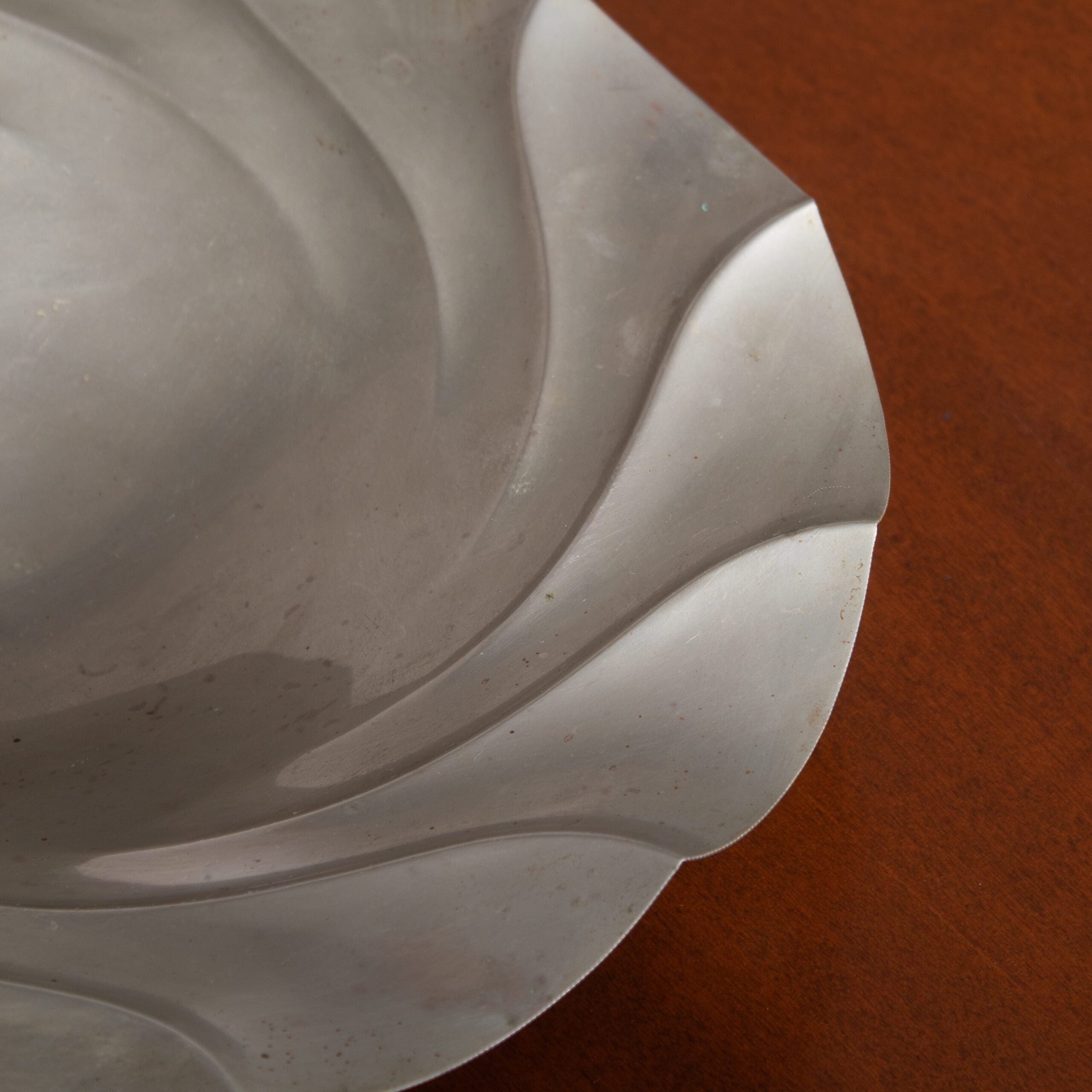 Art Deco Silver Plate Tray – Sculptural Serving Piece — in context