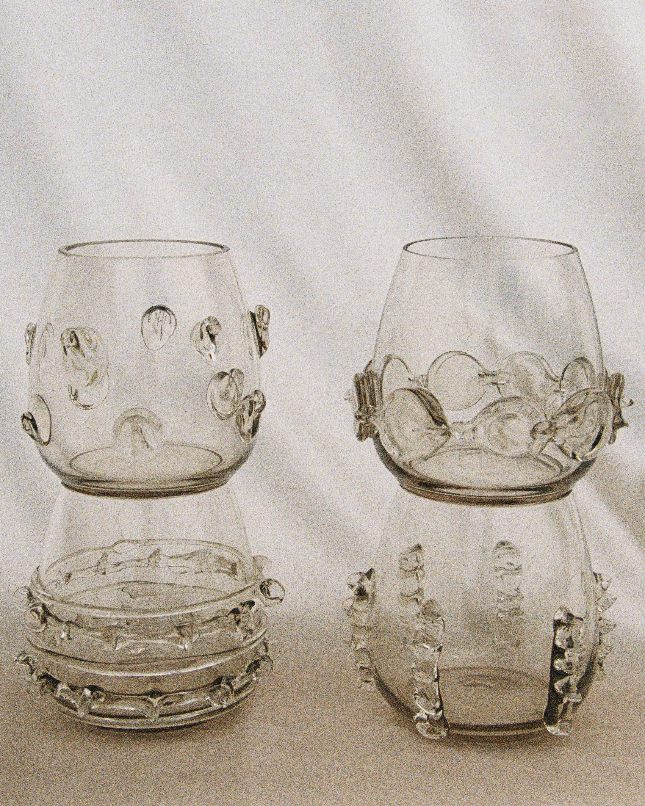 Ensemble de quatre verres soufflés bouche