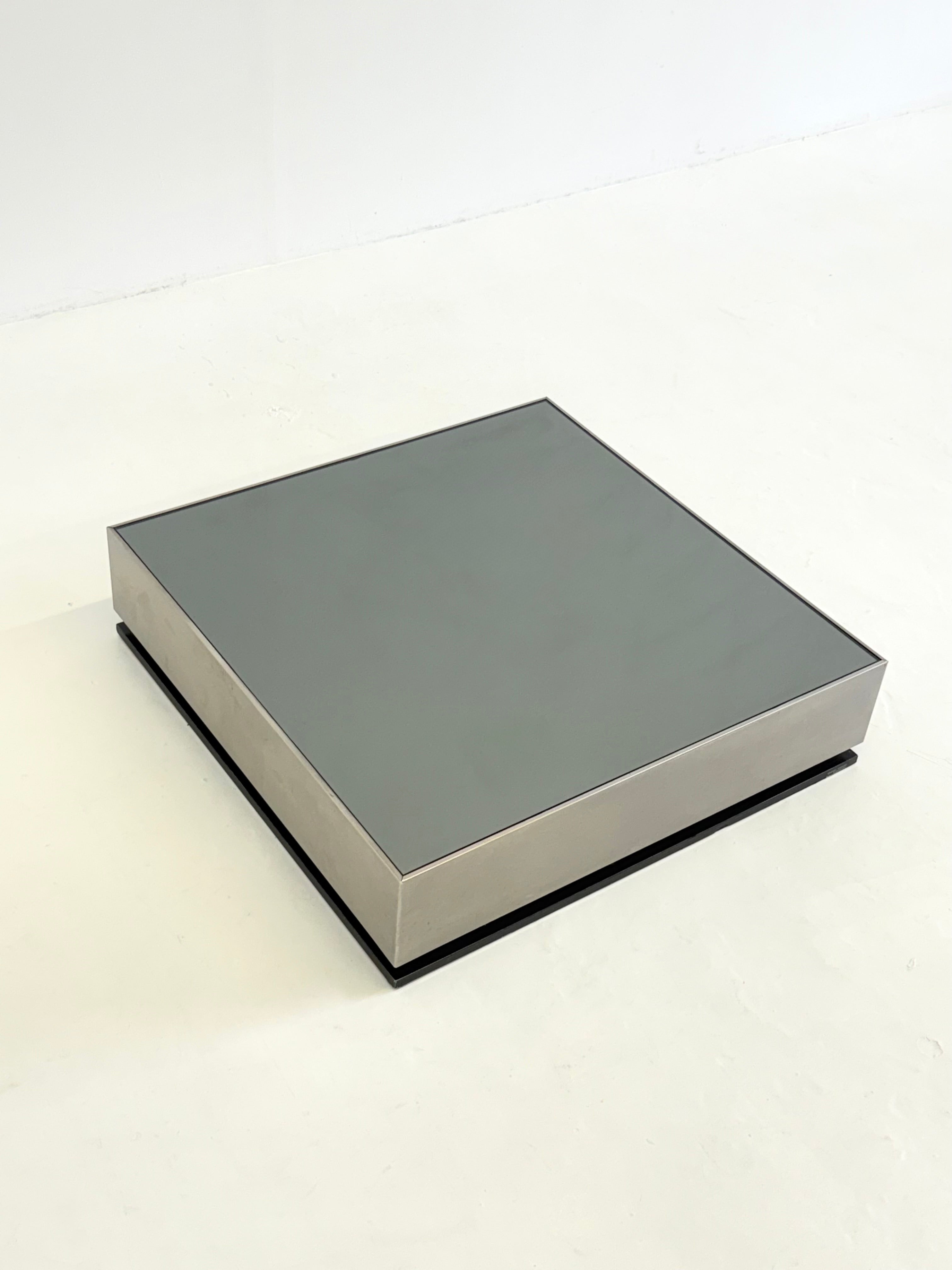 Giovanni Ausenda coffee table NY FORM mirror glass — alternate view