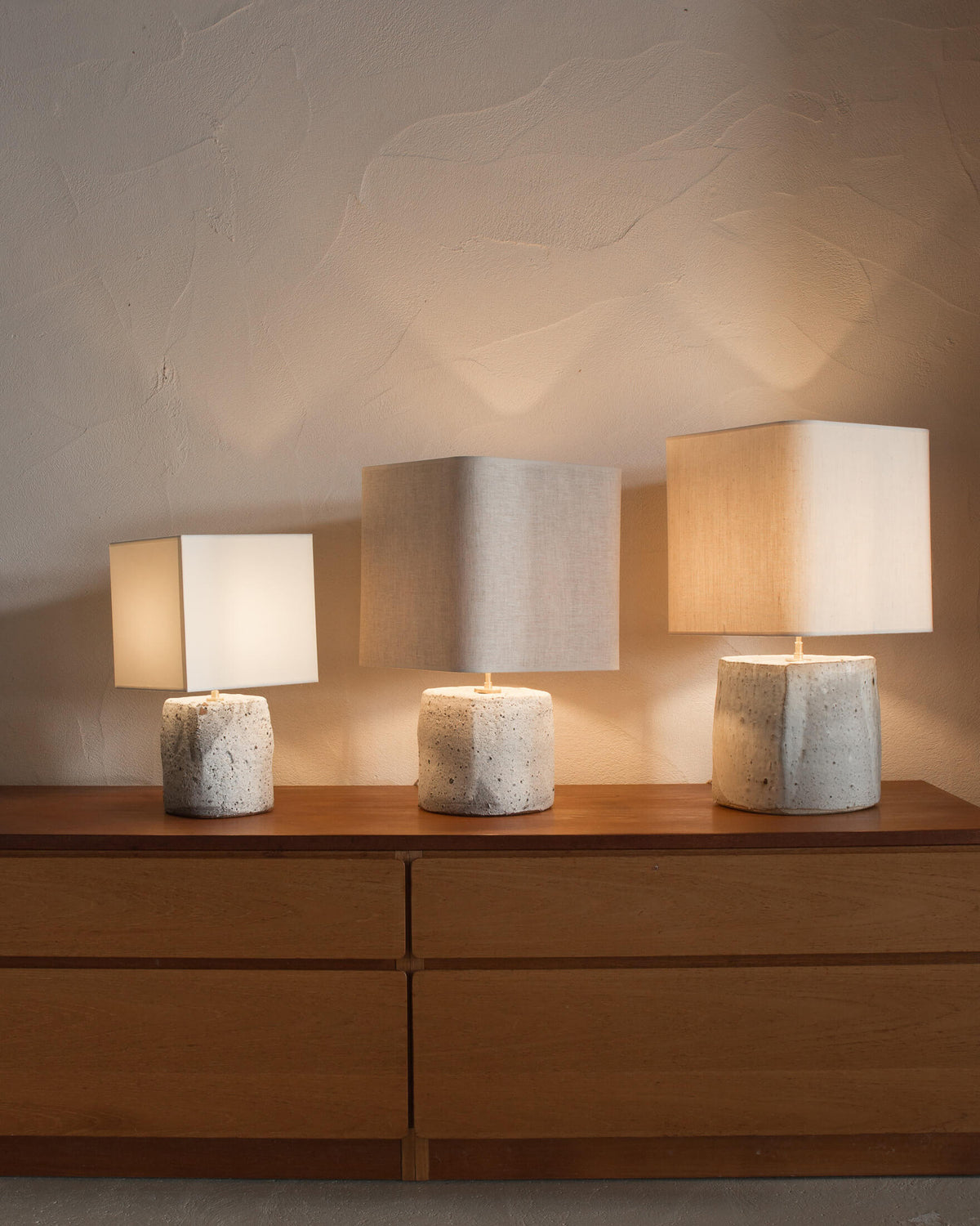 Météor Table Lamps in Ceramic and Textile — additional view