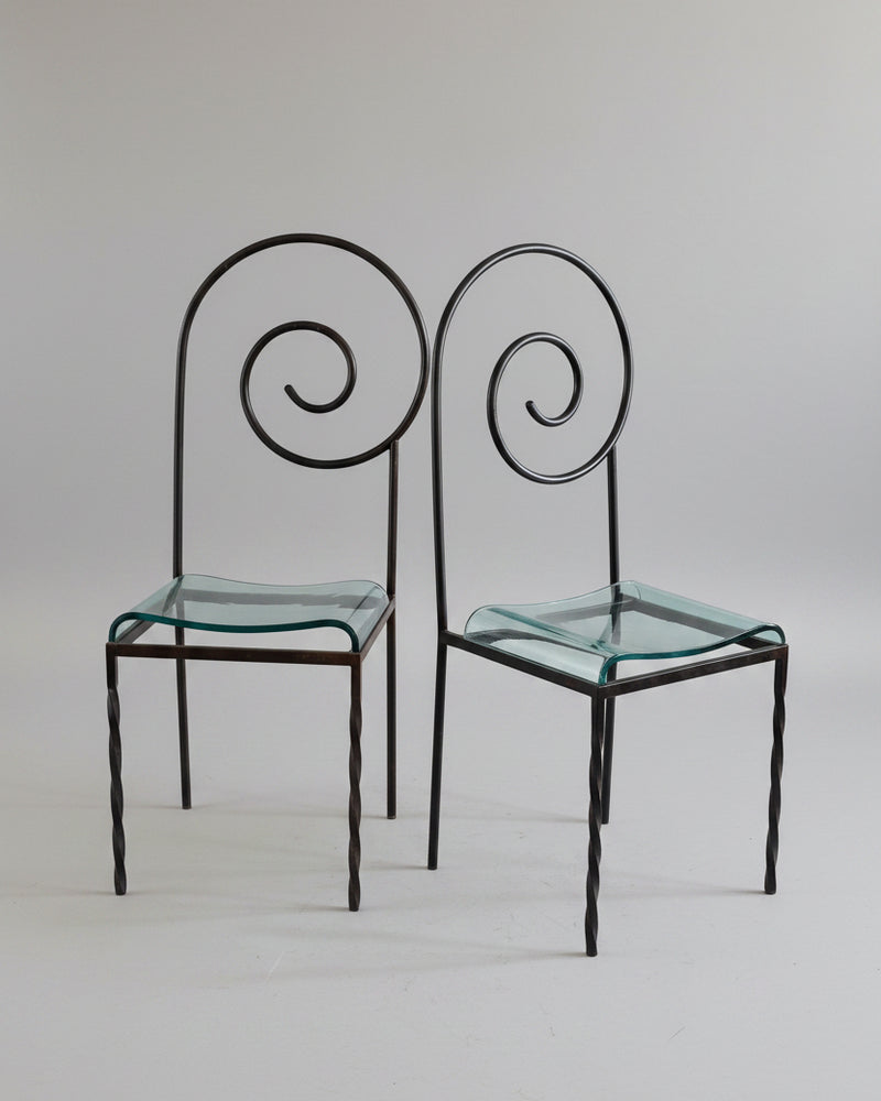Pair of Sculptural Chairs by Luigi Serafini for Sawaya & Moroni, Italy, 1980s by OBJECT AGENCY | The Oblist
