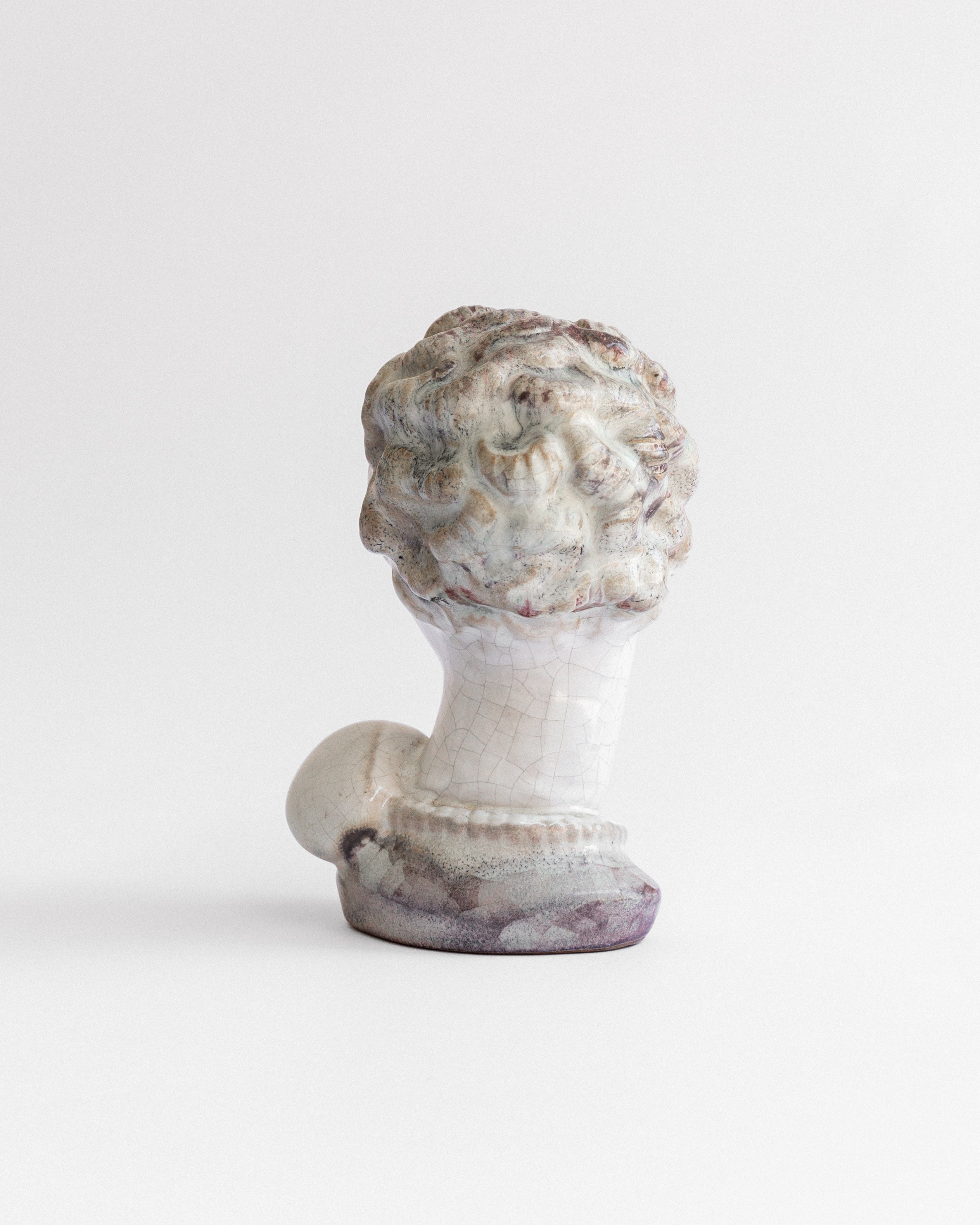 Art Deco Ceramic Bust by Michael Andersen & Sons, Denmark, 1930s — side angle