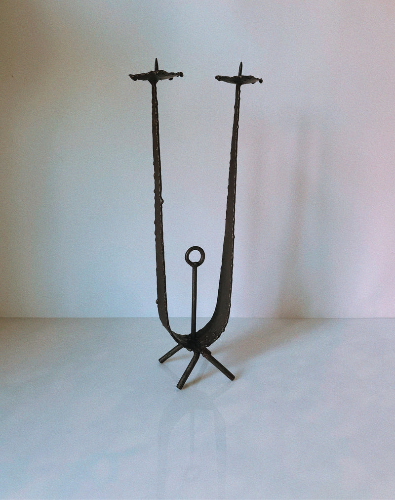 Molten Metal Candleholder, Poland — detail view