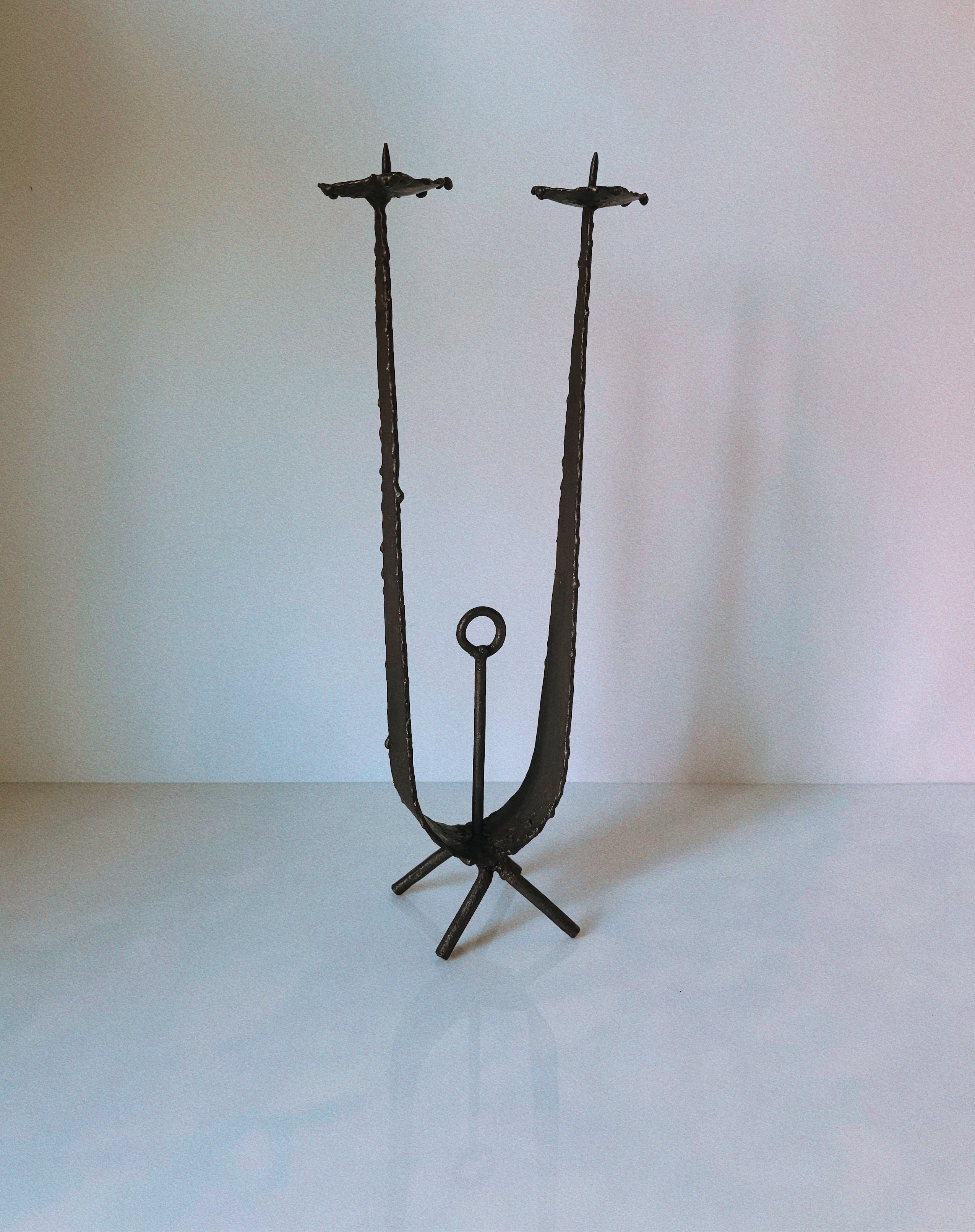 Molten Metal Candleholder, Poland — detail view