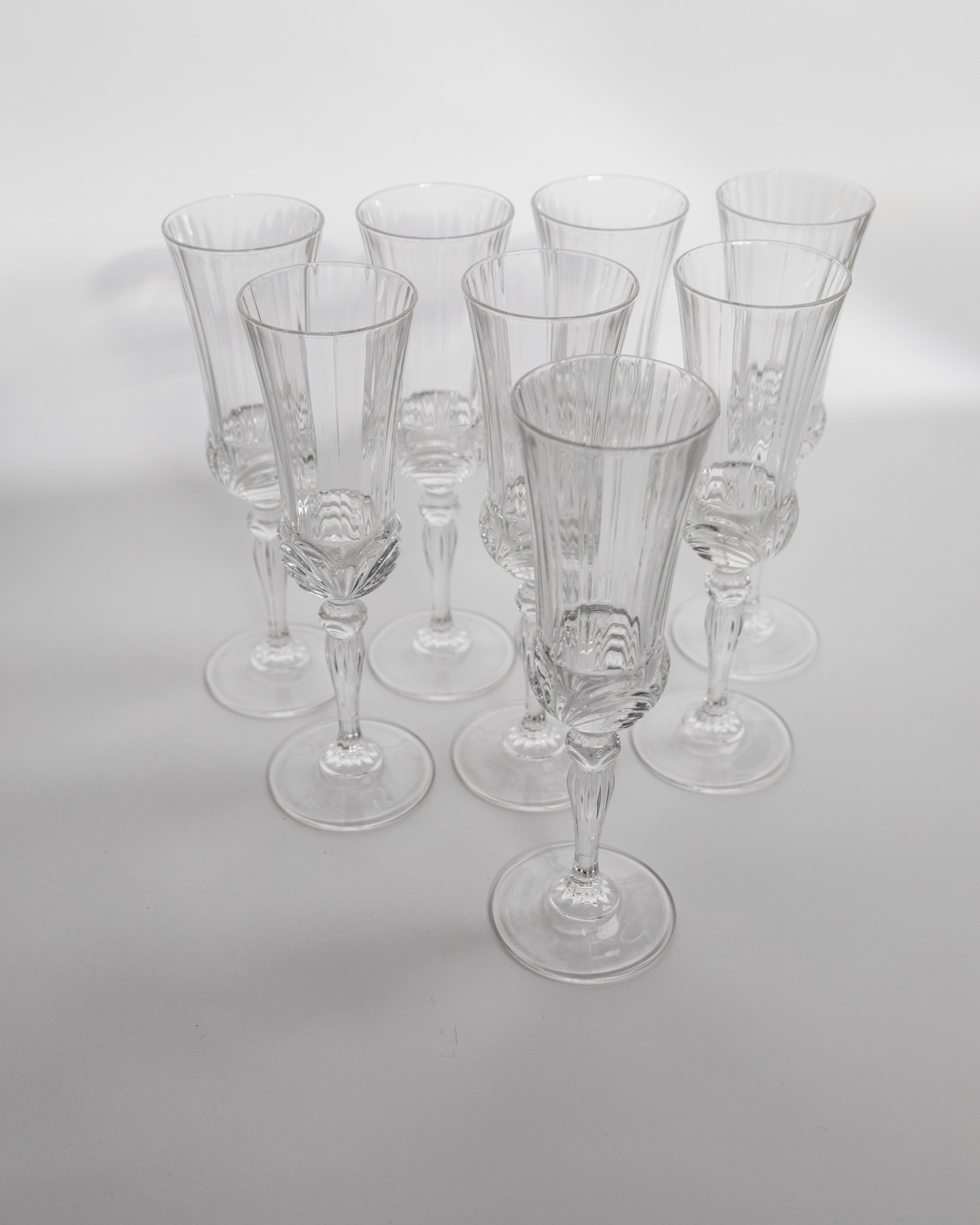 Verres à Champagne en Cristal - Ensemble de 8, 1980s