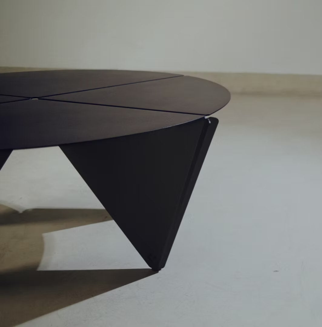 Equis Table in Steel — alternate view