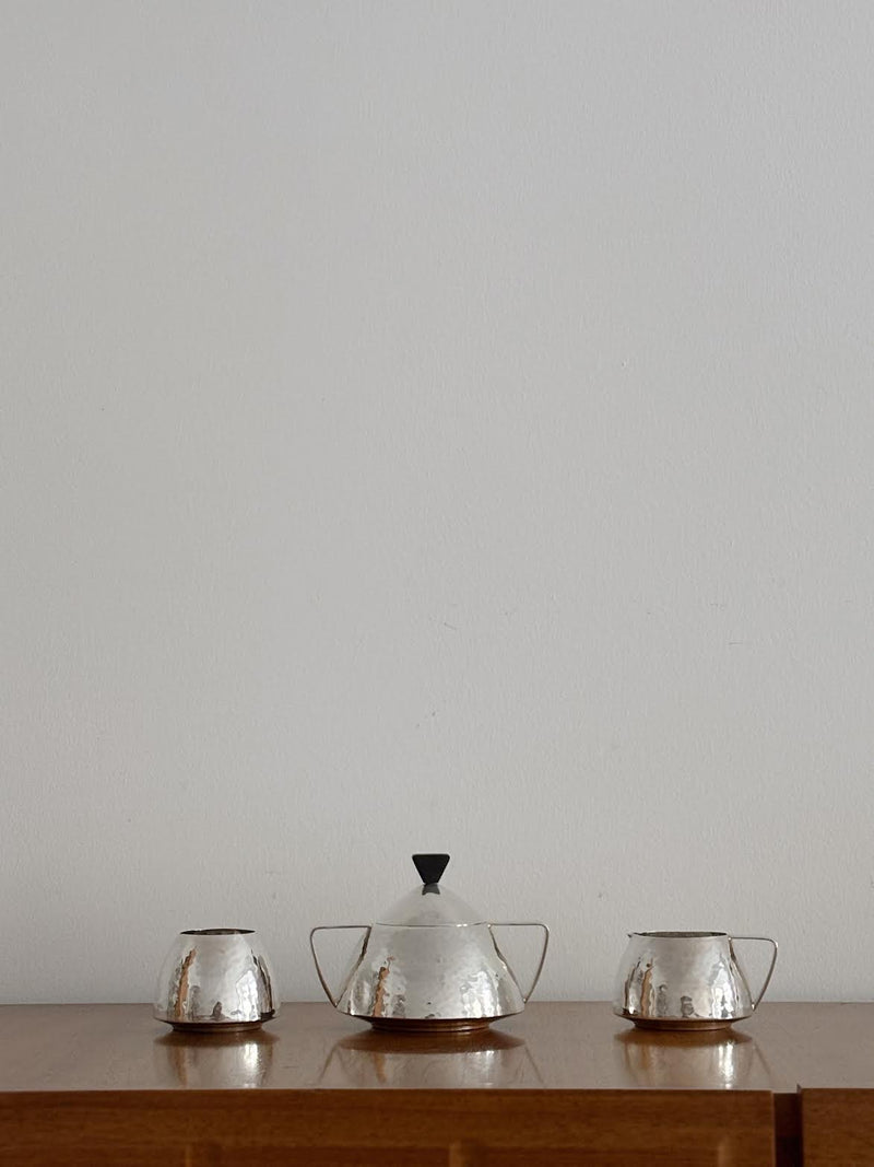 Art Deco Silver Plated Tea Set, Netherlands — detail view