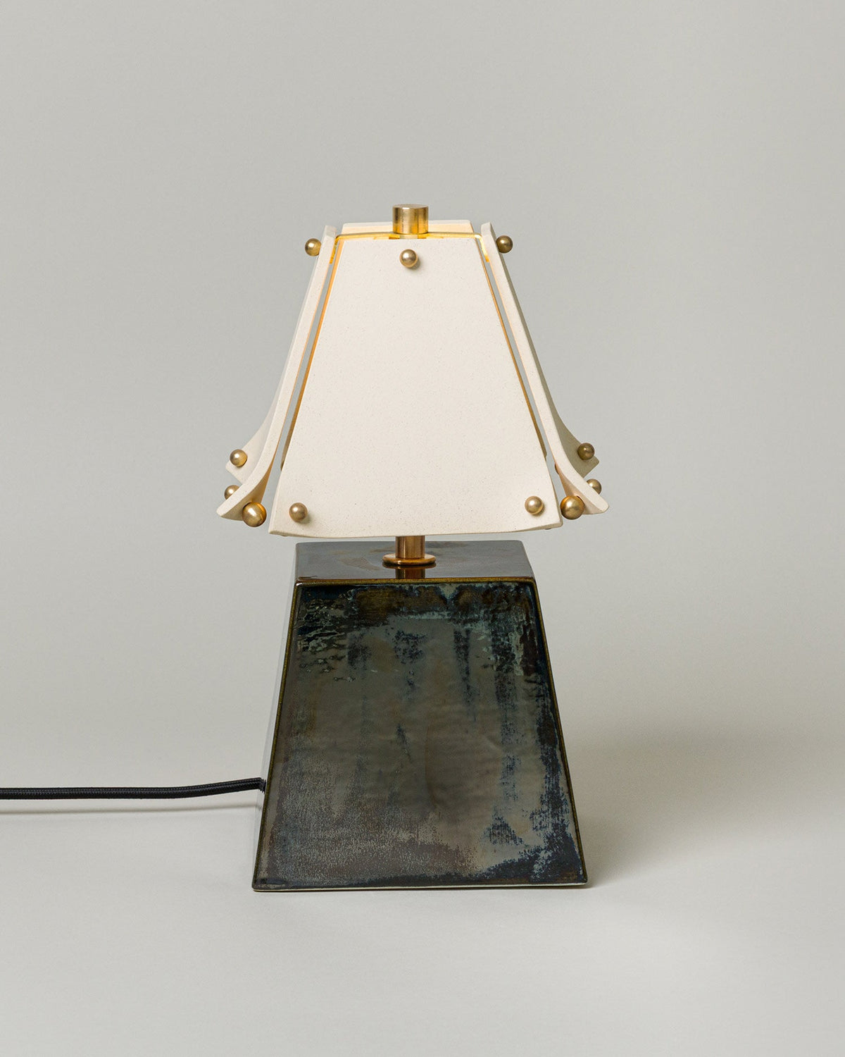 Osen Table Lamp Short, Obsidian / Bone Shade by SIN | The Oblist
