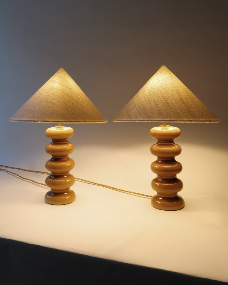 Vintage Table Lamp in Ceramic - Sculptural Collection by Collection apart | The Oblist — handcrafted ceramic, warm tones