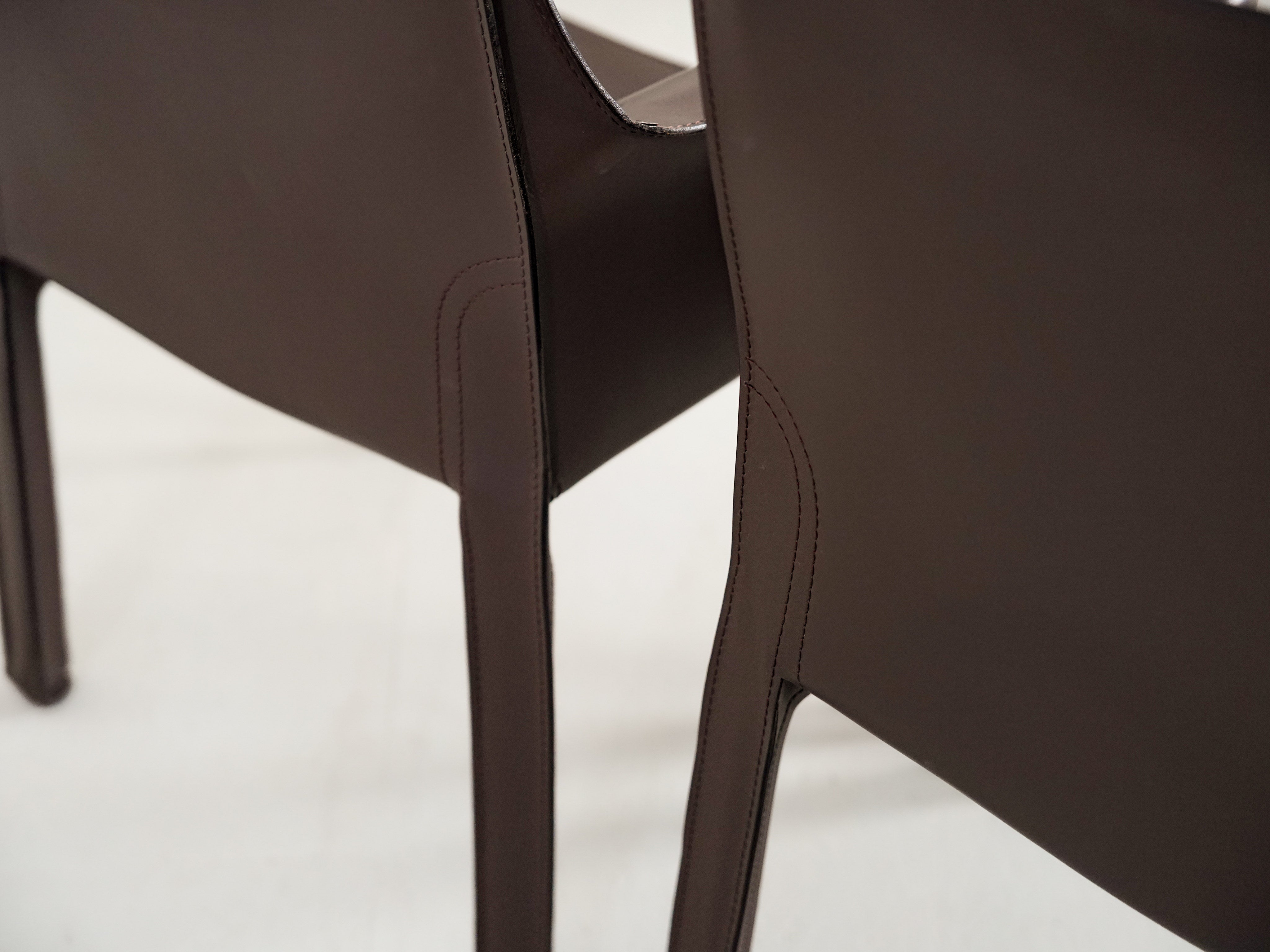 Set of 6 Cab 413 Chairs by Mario Bellini for Cassina