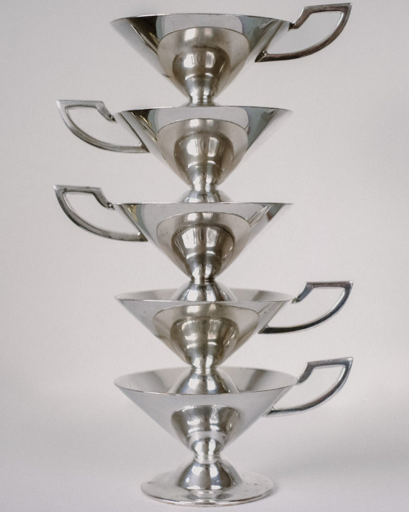 Set of Serving Cups in Silver by septembre studios | The Oblist — handcrafted metal design