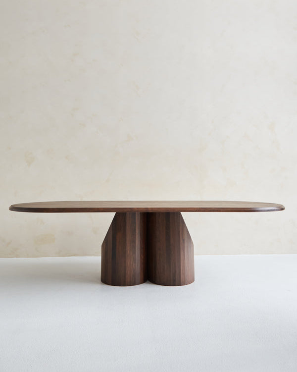 Barrow Dining Table in Solid Wood by Mary Ratcliffe Studio | The Oblist — walnut finish, modern design