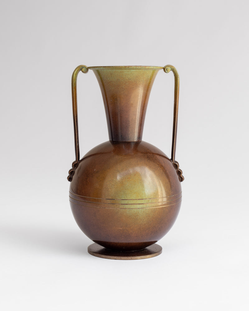 Art Deco Bronze Patinated Amphora by Ystad-Metall, Sweden, 1930s by Spigel | The Oblist