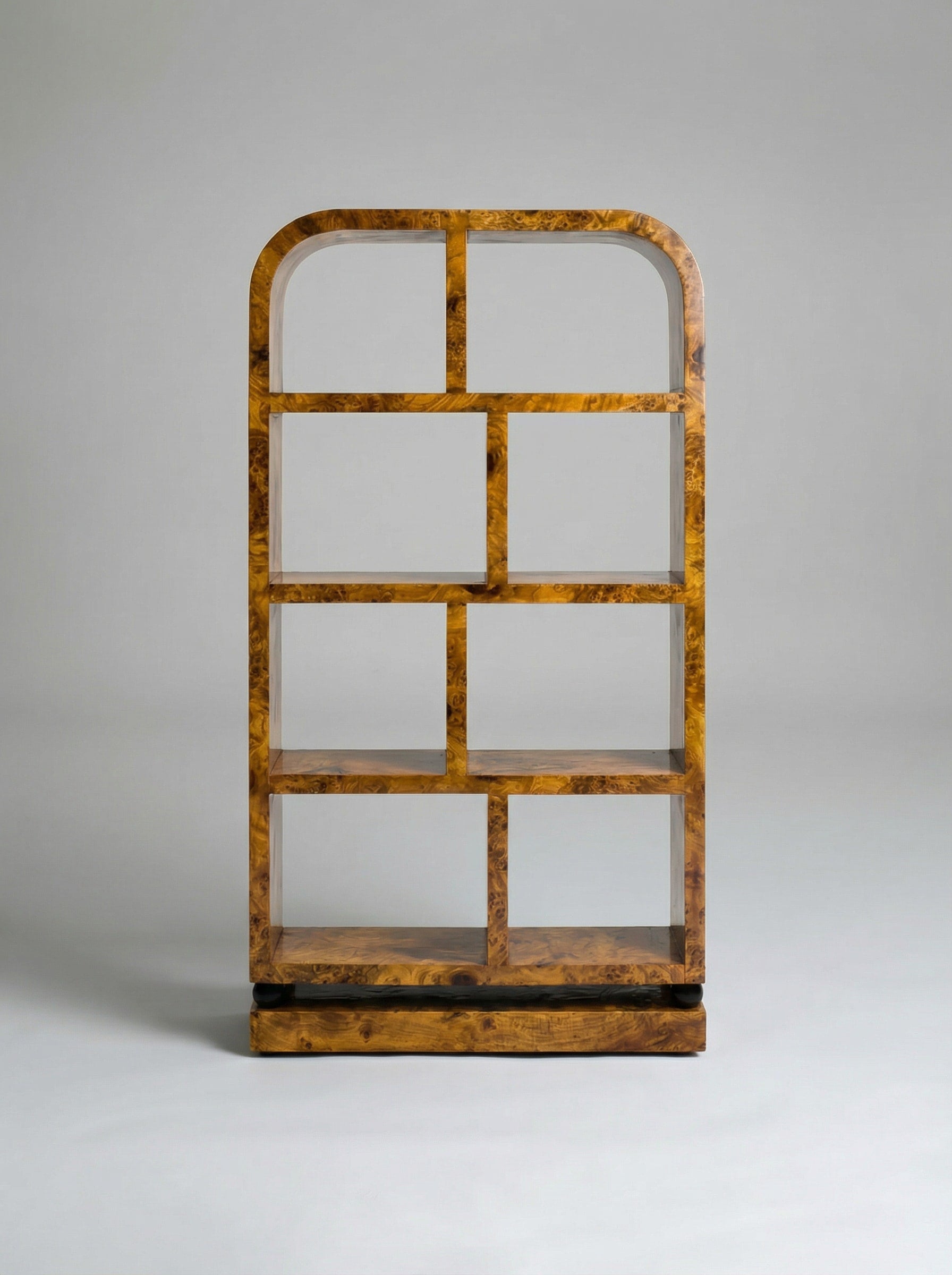 Calisto' Olive Burl Bookcase by Meola Interiors | The Oblist — handcrafted olive burl wood