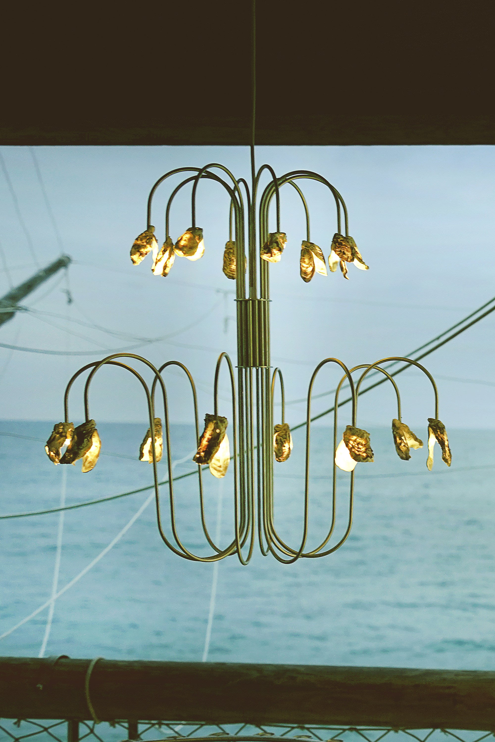 Chandelier With The Oysters — close-up