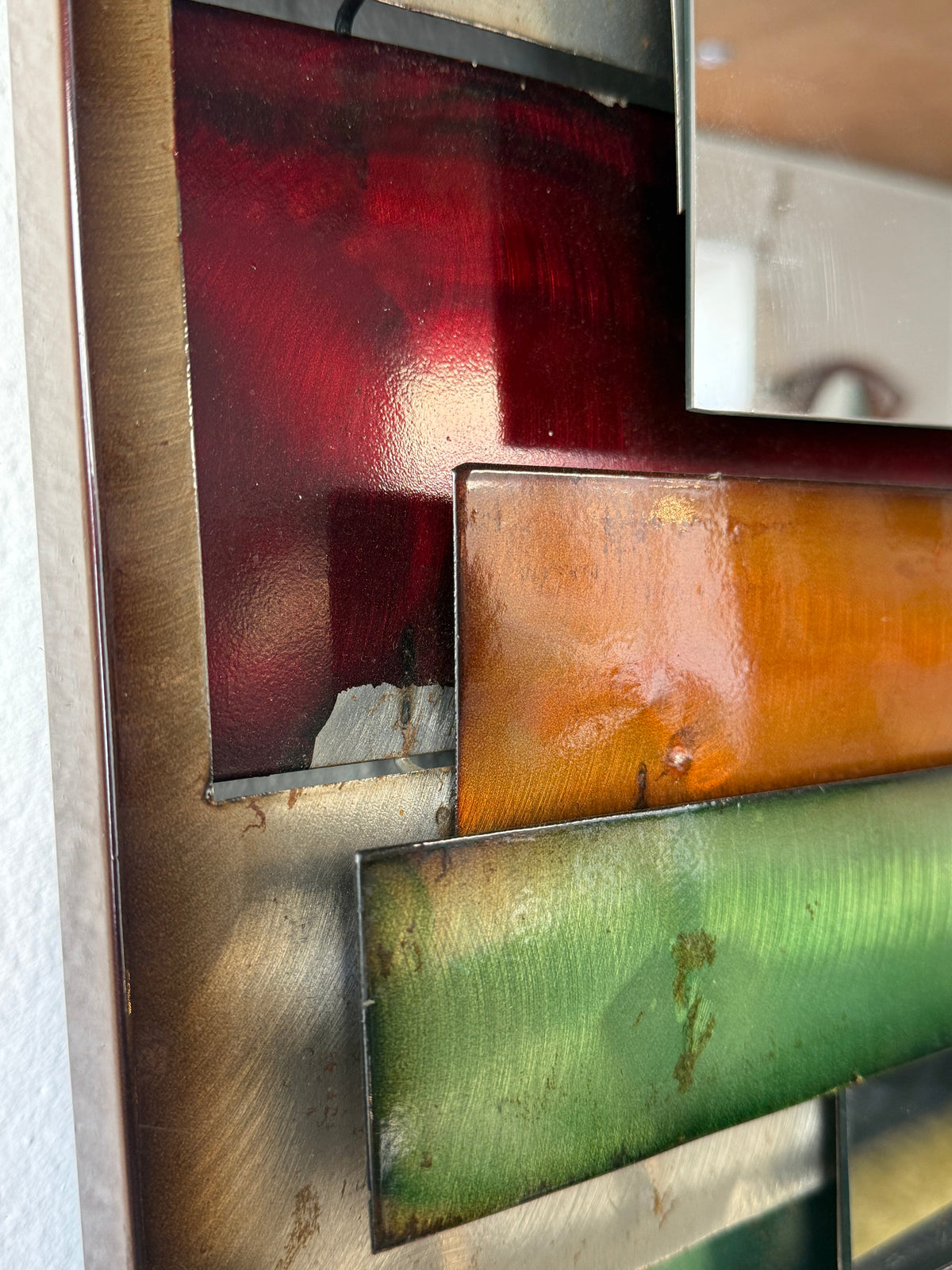 Large Polychrome Metal Mirror — 1970s — in context