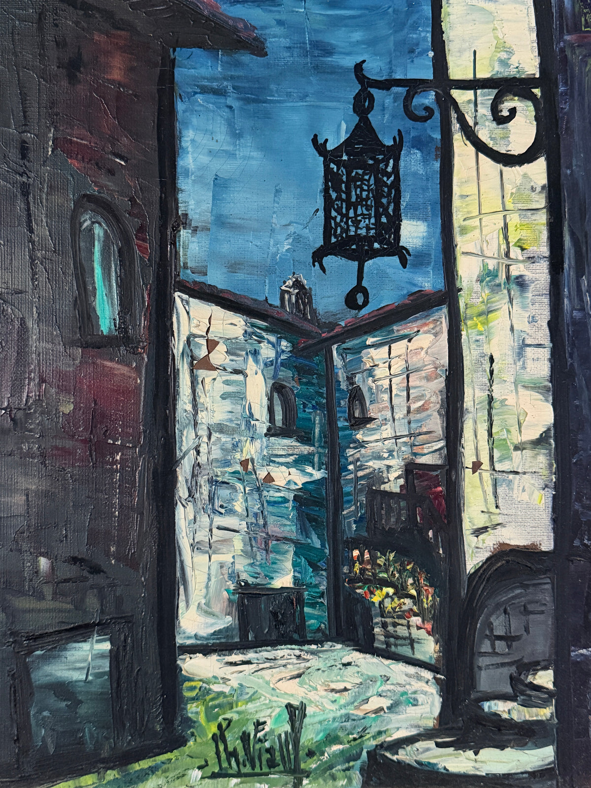 Oil on canvas, France, signed, 1963 — side angle