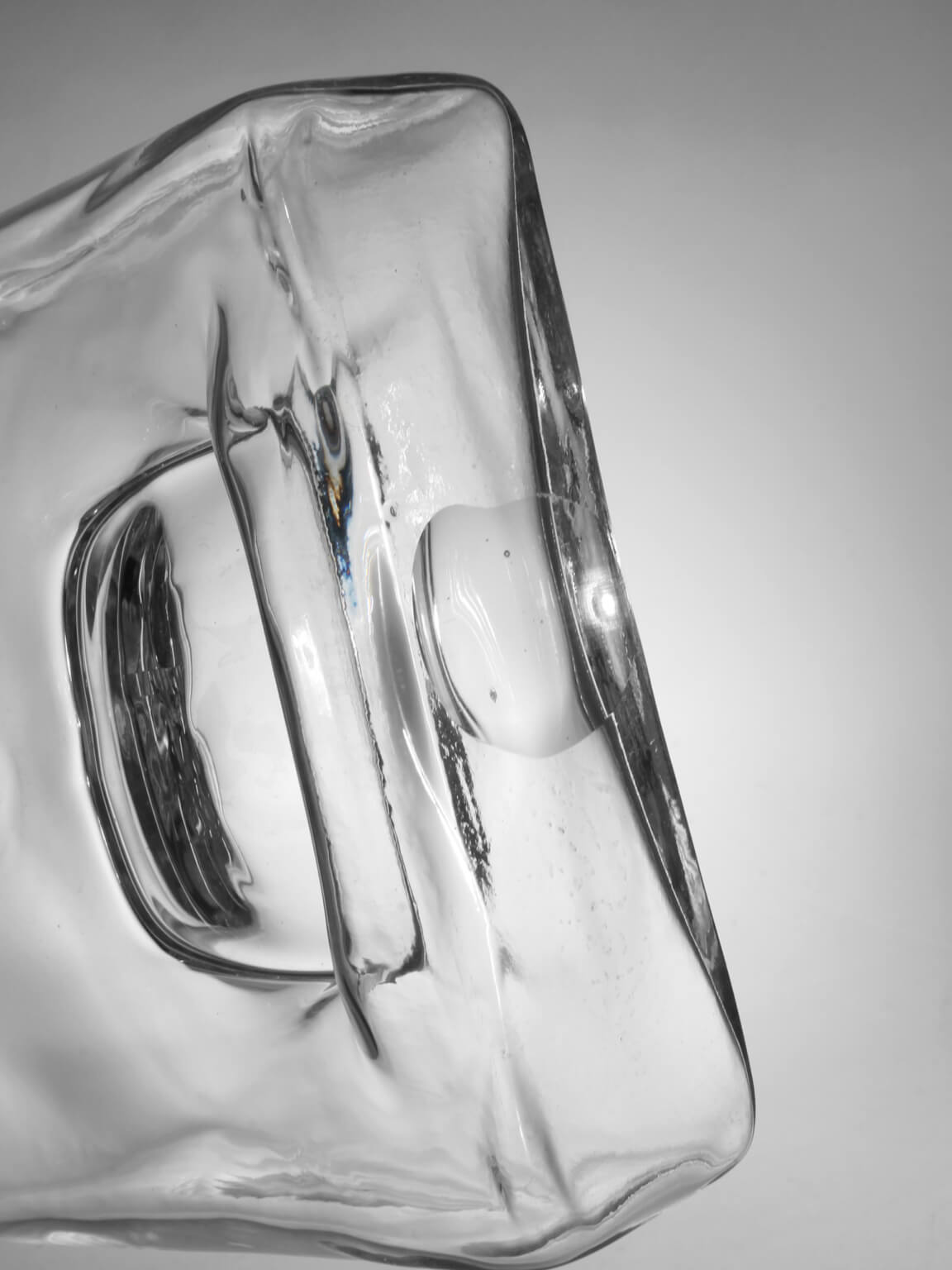 Erik Höglund Art Glass Bottle, For Kosta Boda, 1960s — lifestyle setting