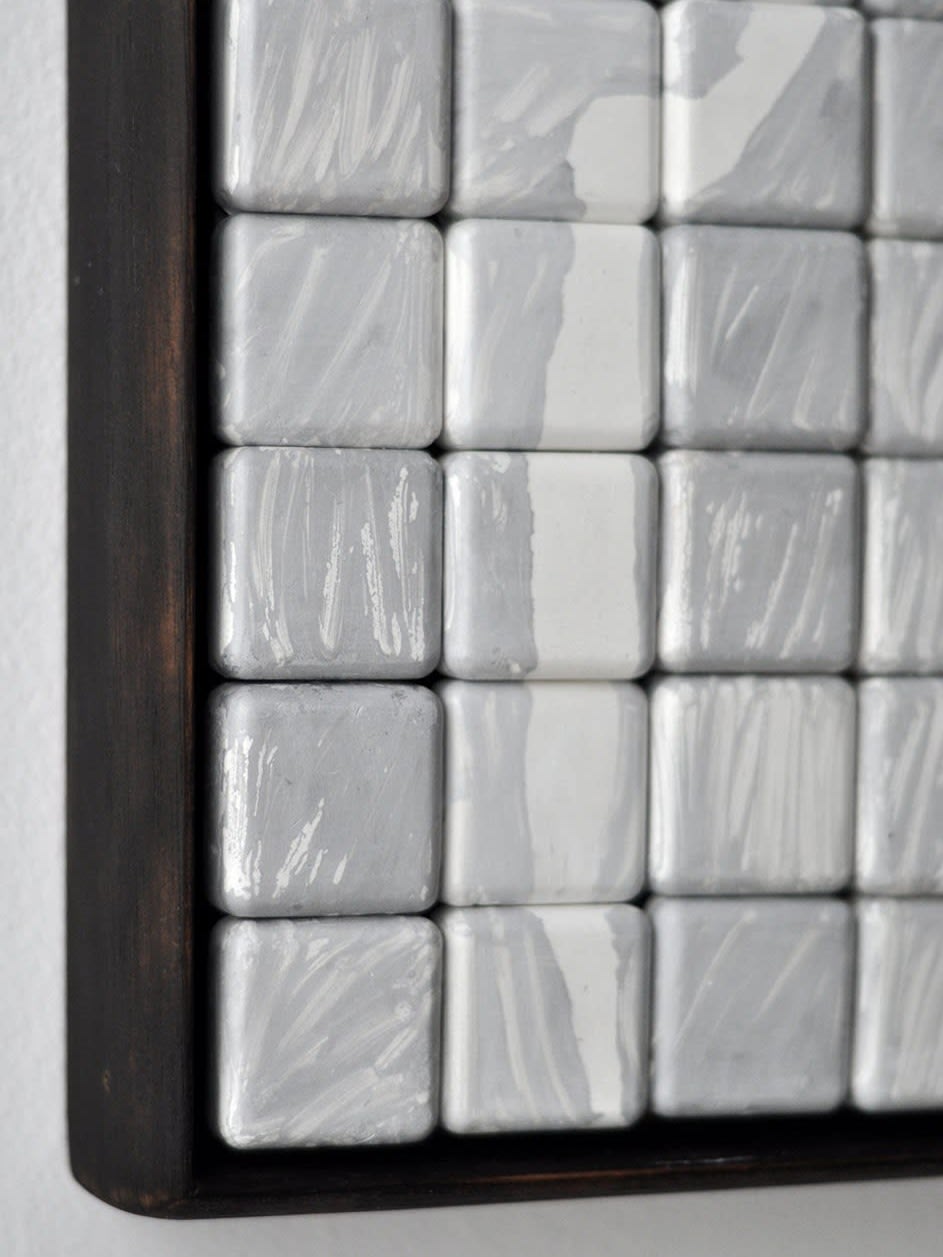 Gesso Painting No.18 - Sculptural Relief — lifestyle setting