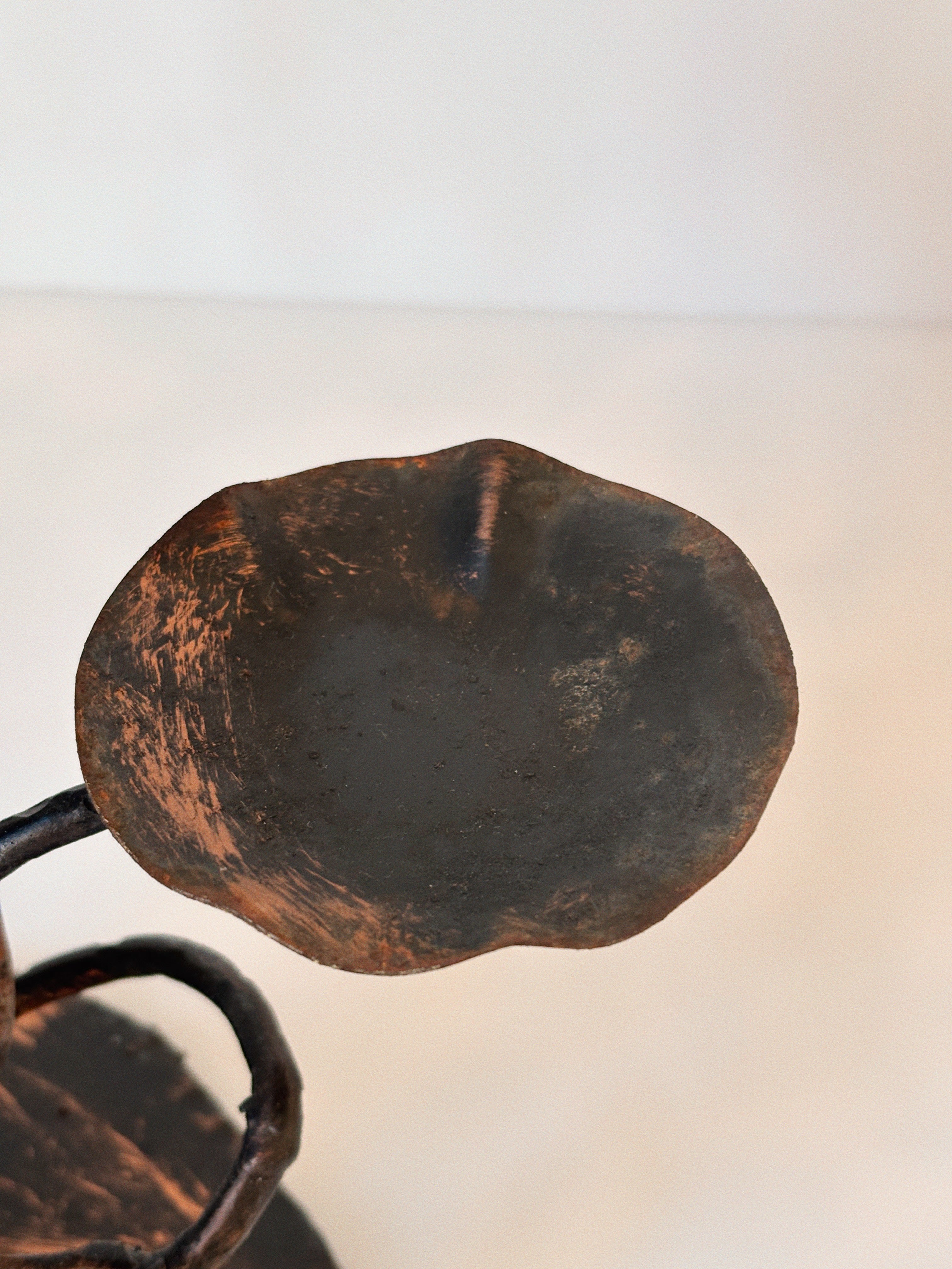Folk Art Metal Tulip Candleholder, Poland by Huerto | The Oblist
