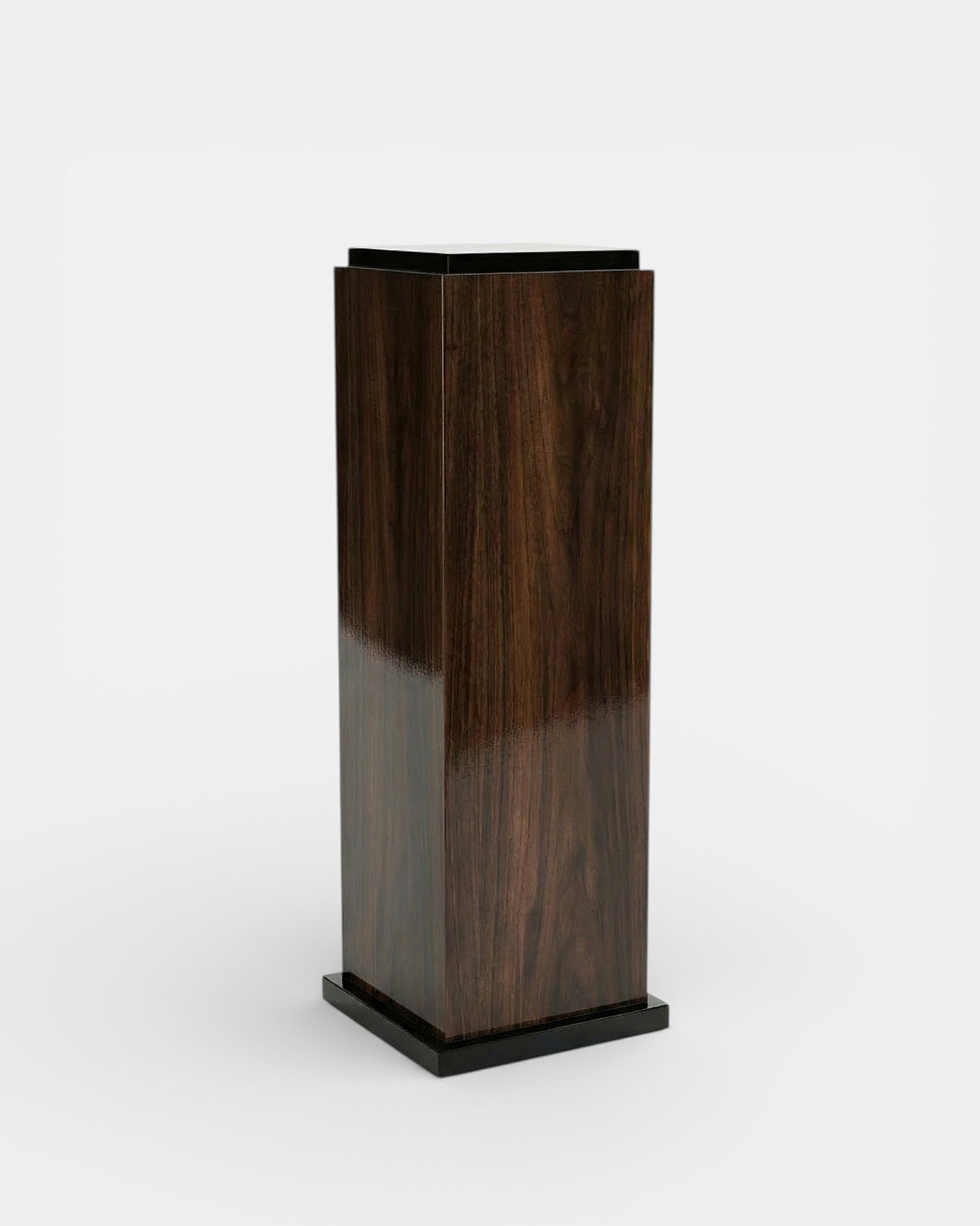 Wood And Black Lacquered Plinth — detail view