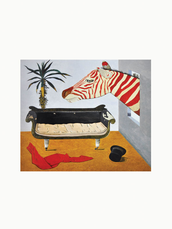 Lucian Freud: New Perspectives — close-up of colorful artwork with zebra head