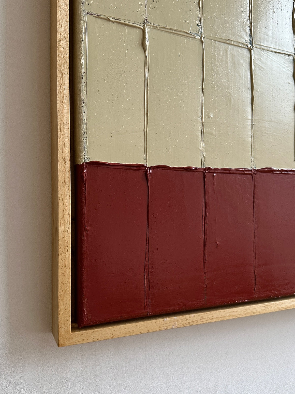 'Buff Red - Strokes' Painting — side angle
