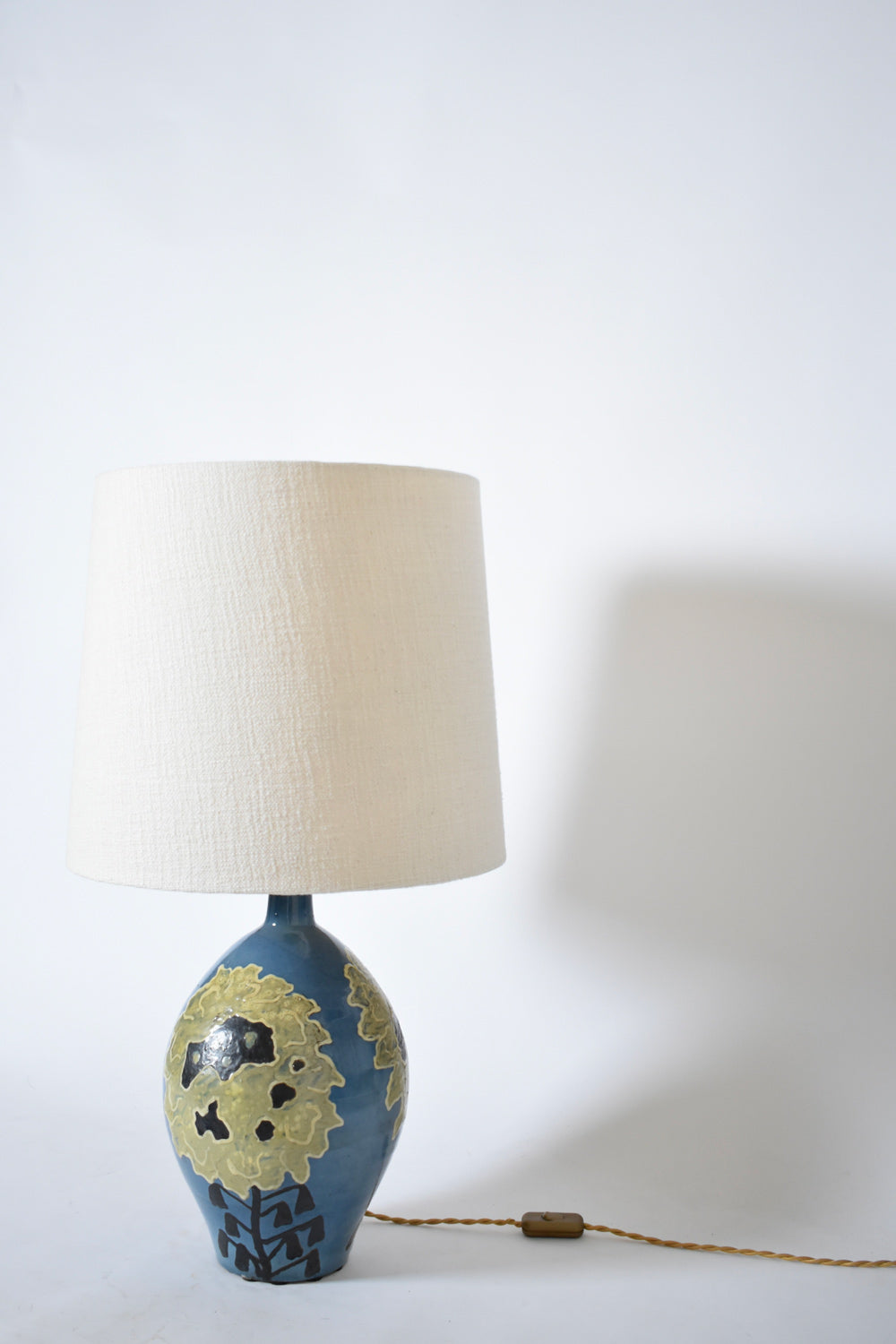 Simonot Ceramic Lamp, 1940s — side angle