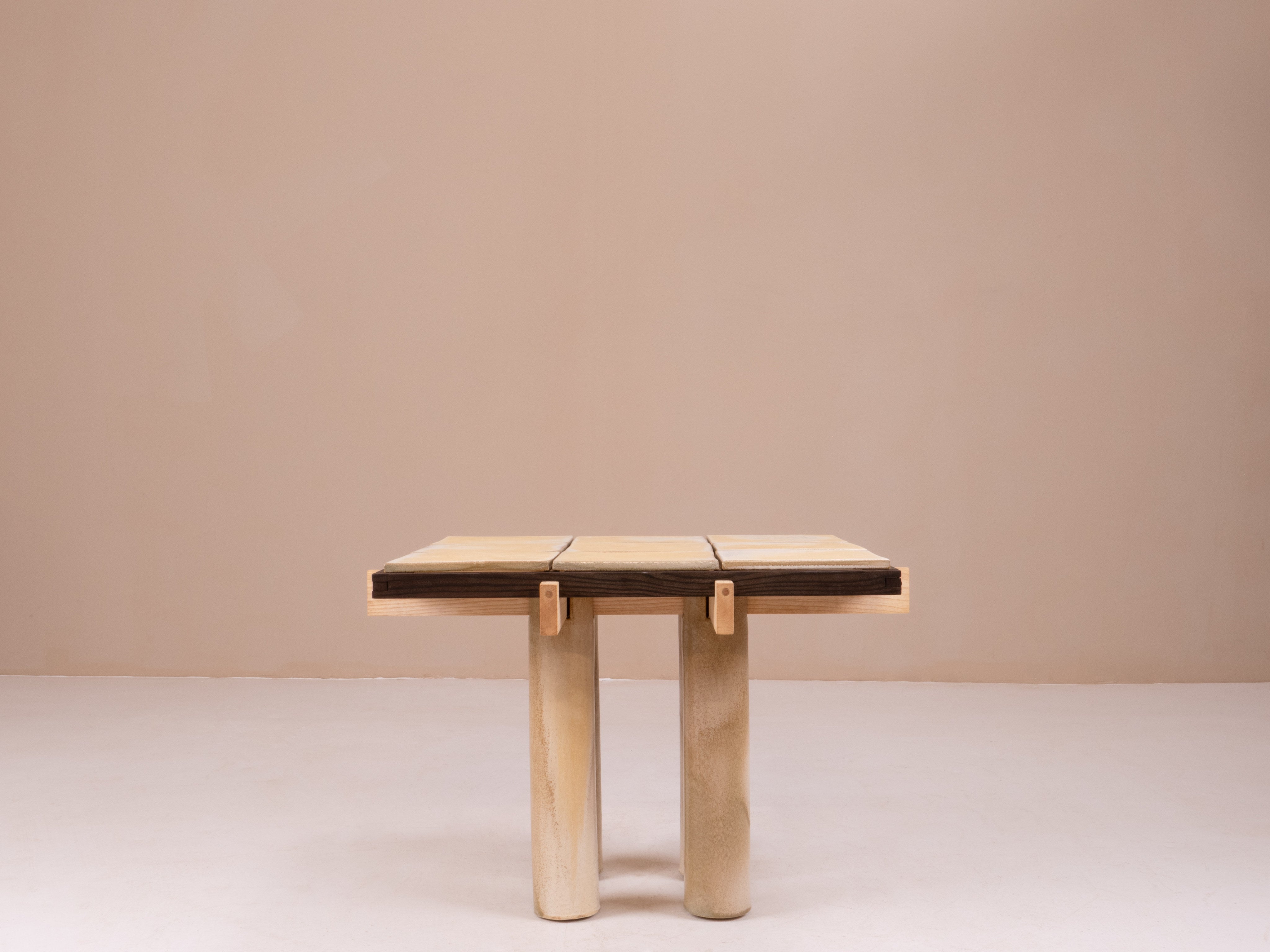 La Taulo - Wood & Clay Side Table, Coffee table — alternate view