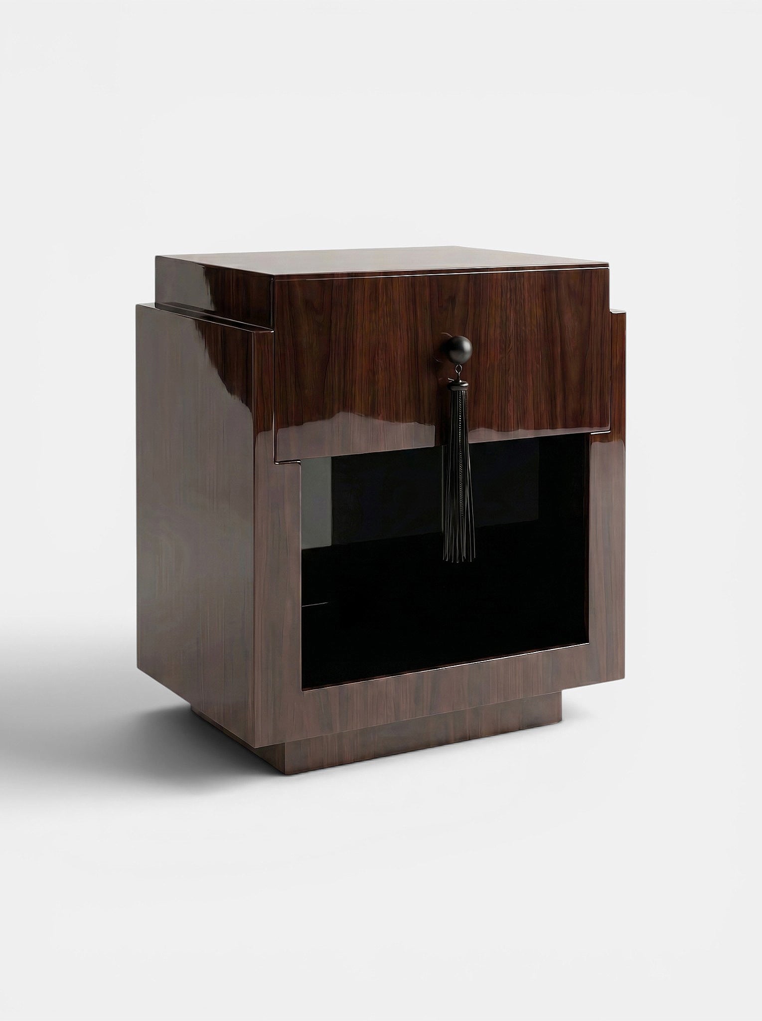 Leo Glossy Wood And Black — lifestyle setting