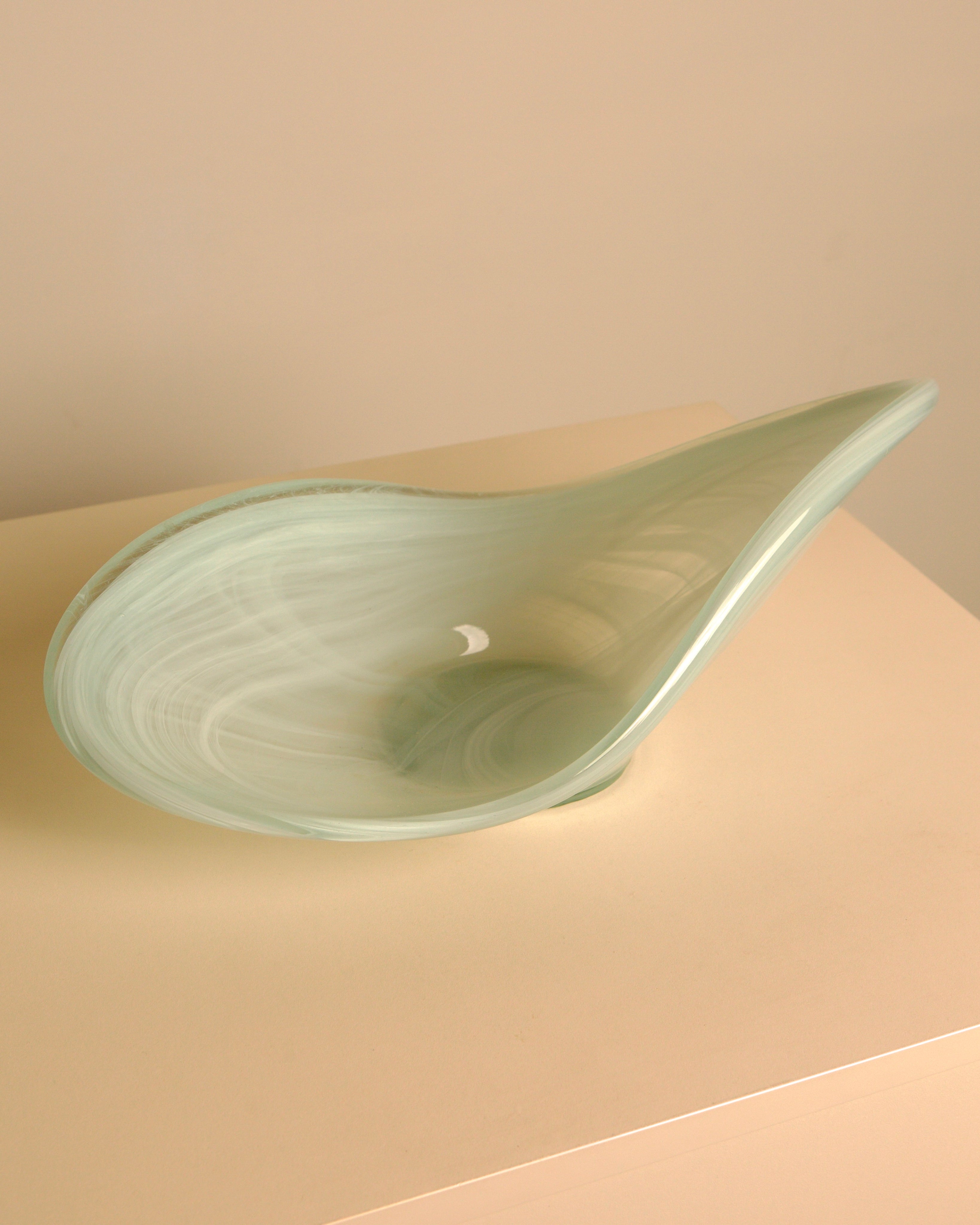 Murano Glass Catchall "Ghost" Bowl, Italy, 1980s — lifestyle setting