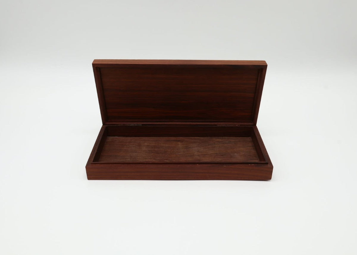 Ottaviani Mid-Century Silver & Enamel Rosewood Box – Italy (c. 1960) — lifestyle setting