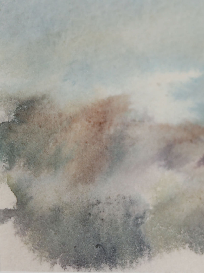 Abstract Watercolour Vintage Painting In Light Shades — close-up of soft pastel colors